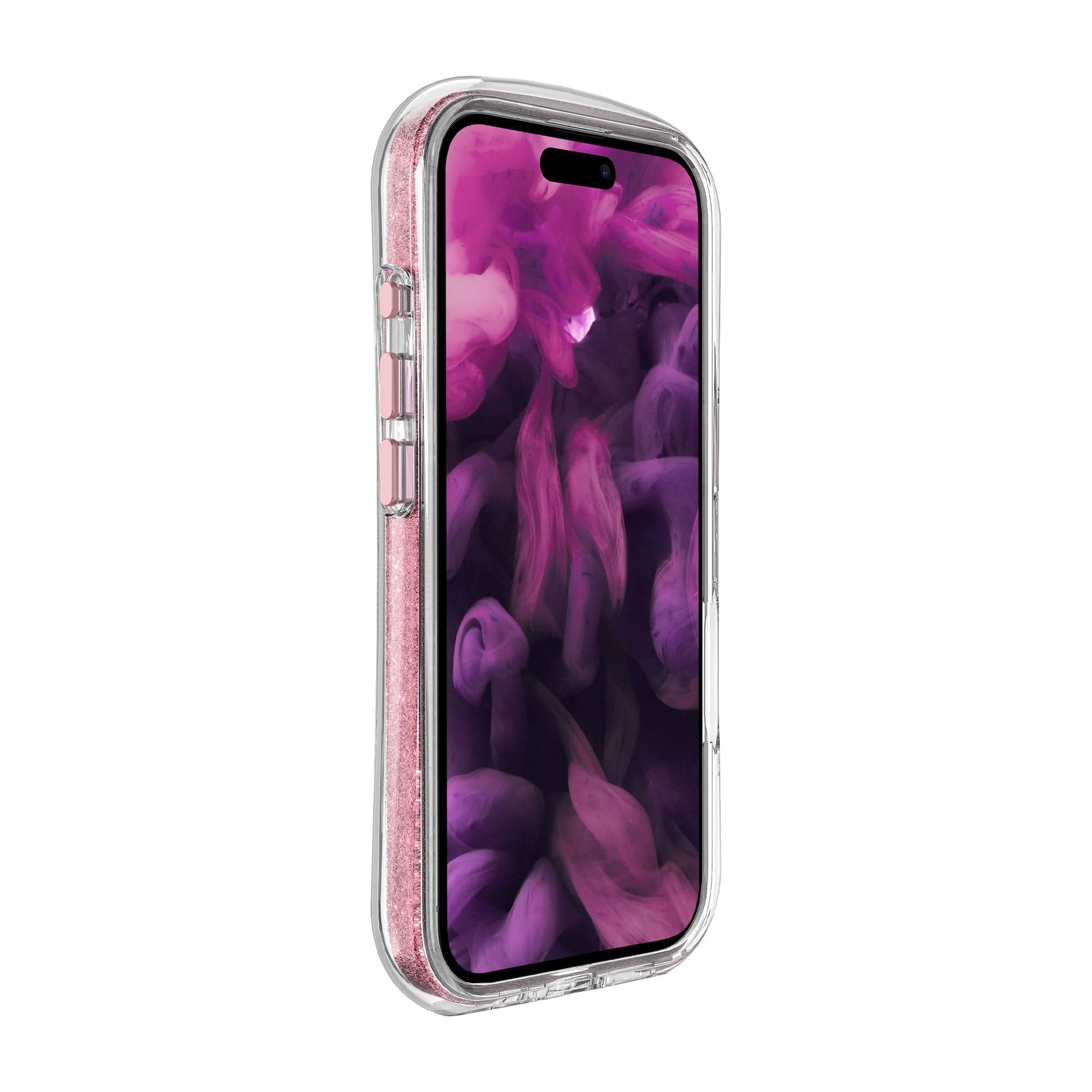 LAUT - AERO Sparkle case Compatible with iPhone 16 - Crystal Pink