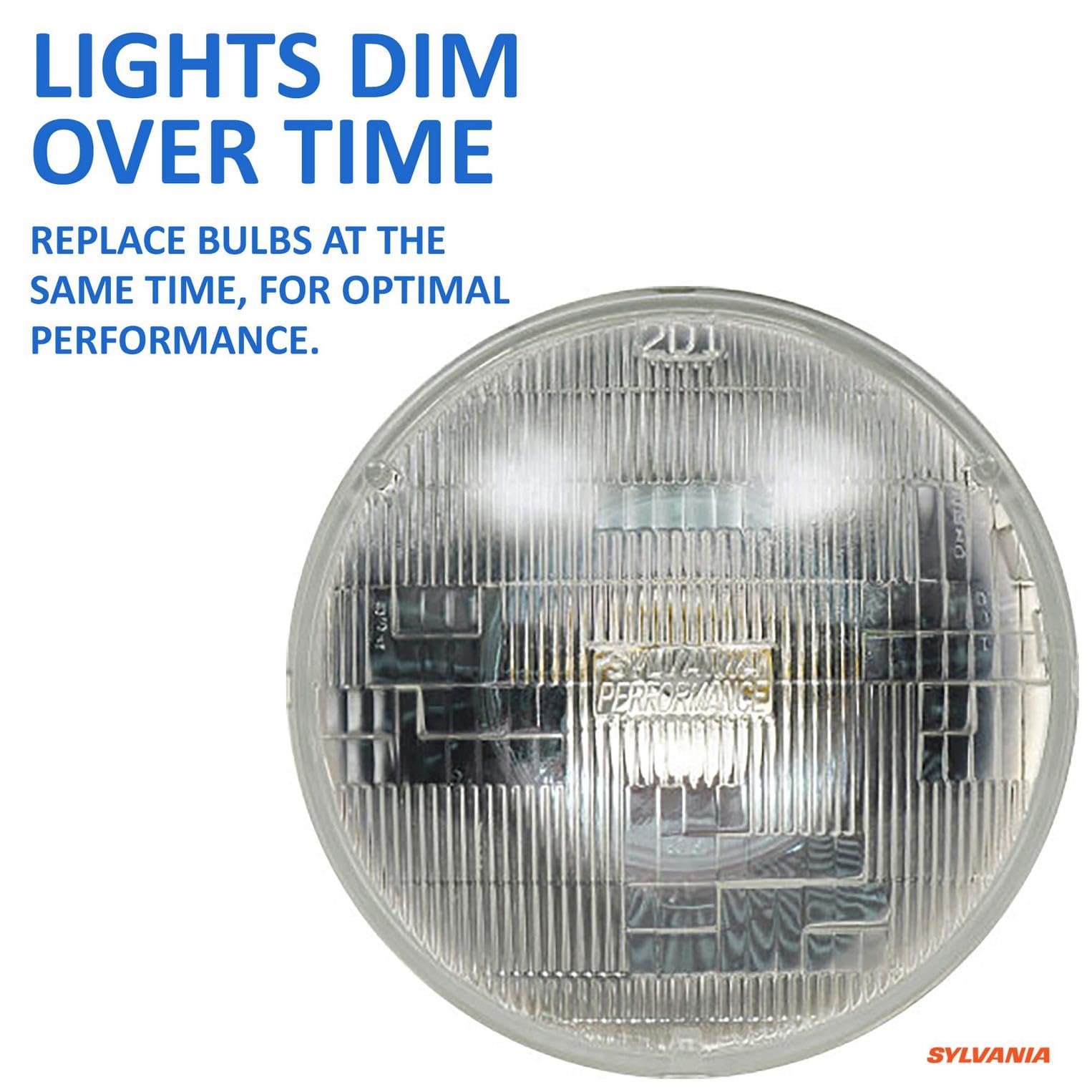SYLVANIA - H6024 SilverStar Sealed Beam Headlight - High Performance Halogen Headlight Replacement (7 inch Round) PAR56, Brighter Whiter Light for Added Clarity Downroad and Sideroad (Contains 1 Bulb)