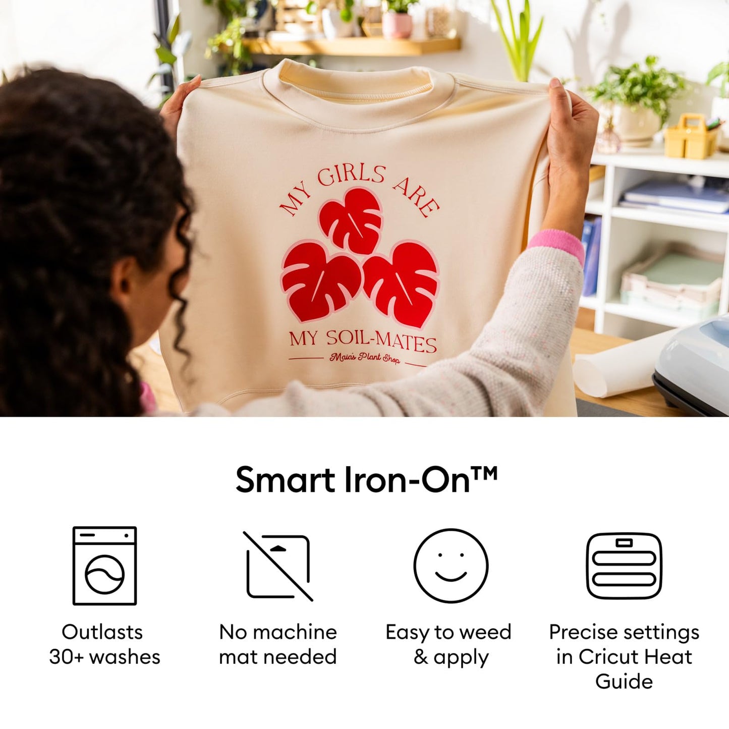Cricut Smart Iron-On, Sampler Pack (13in x 12in, 6 Sheets) - HTV Heat Transfer Vinyl - Matless Cutting for Long cuts