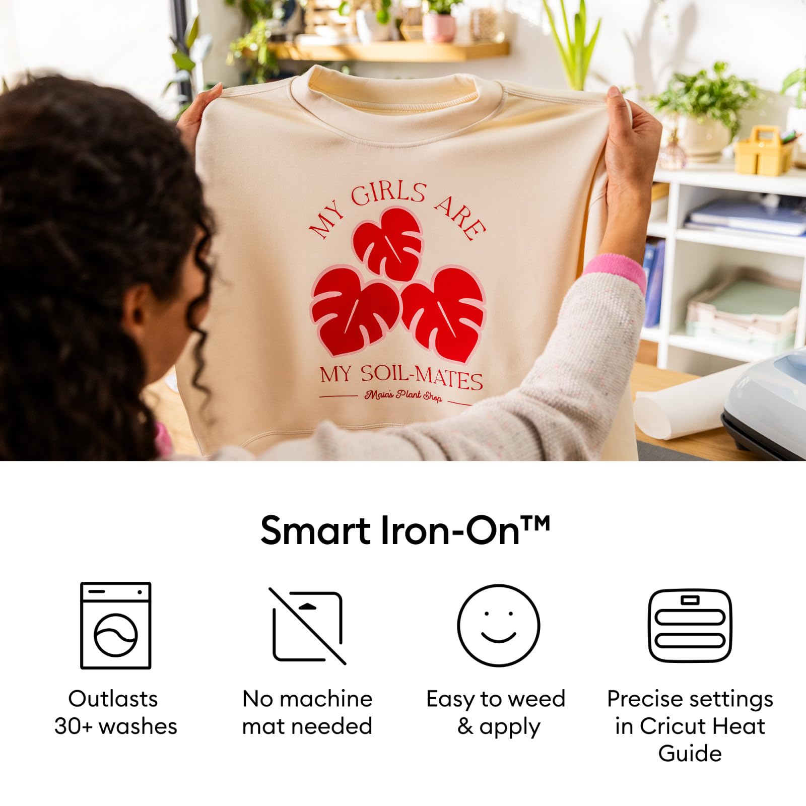 Cricut Smart Iron-On, Sampler Pack (13in x 12in, 6 Sheets) - HTV Heat Transfer Vinyl - Matless Cutting for Long cuts