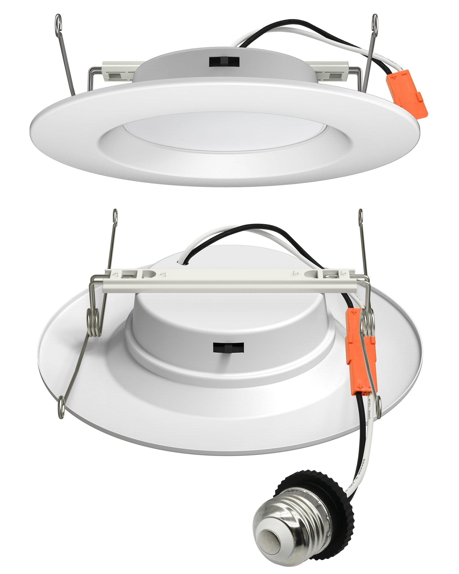 Recessed Light Fixtures - IXD 5-in & 6-in Recessed LED Ceiling Light - Dimmable Living Room, Bedroom, Bathroom, & Kitchen Lighting - White, 12 Packs - NICOR Lighting