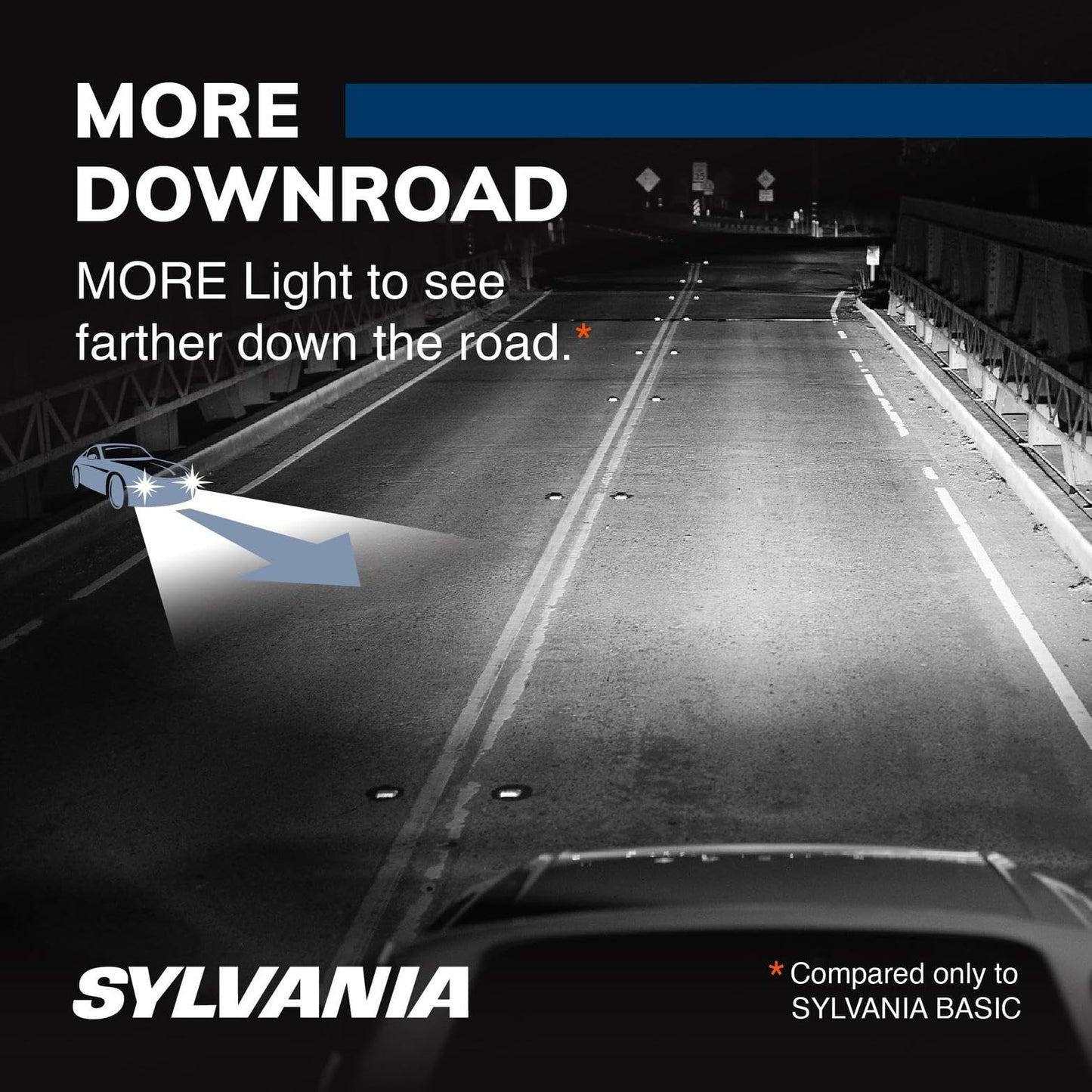 SYLVANIA - 9005 SilverStar - High Performance Halogen Headlight Bulb, High Beam, Low Beam and Fog Replacement Bulb, Brighter Down Road with Whiter Light (Contains 2 Bulbs)