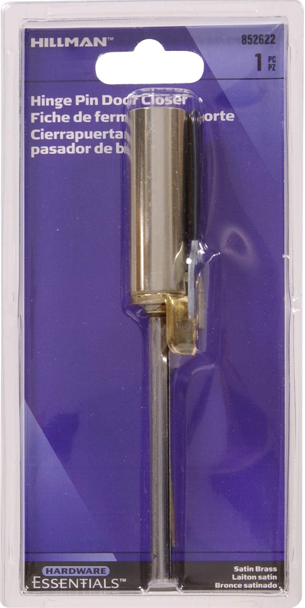 Hardware Essentials 852622 Hardware Essentials Satin Brass Hinge Pin Door Closer, 1 Count (Pack of 1)
