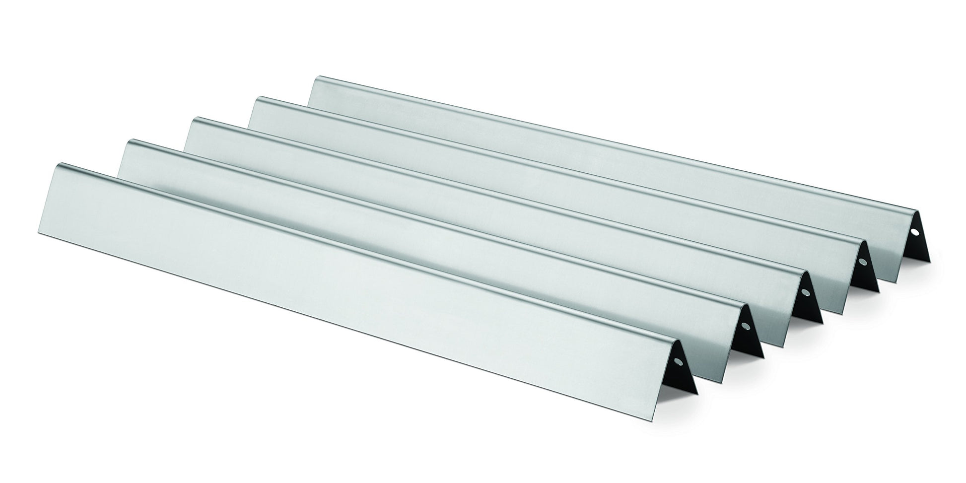 Weber 7540 Stainless Steel Flavorizer Bars (24.5" x 2.375") – 5‑Piece Set for Genesis 300 Series with Side Controls, Durable & Long‑Lasting, Adds Smoky Flavor & Protects Burners