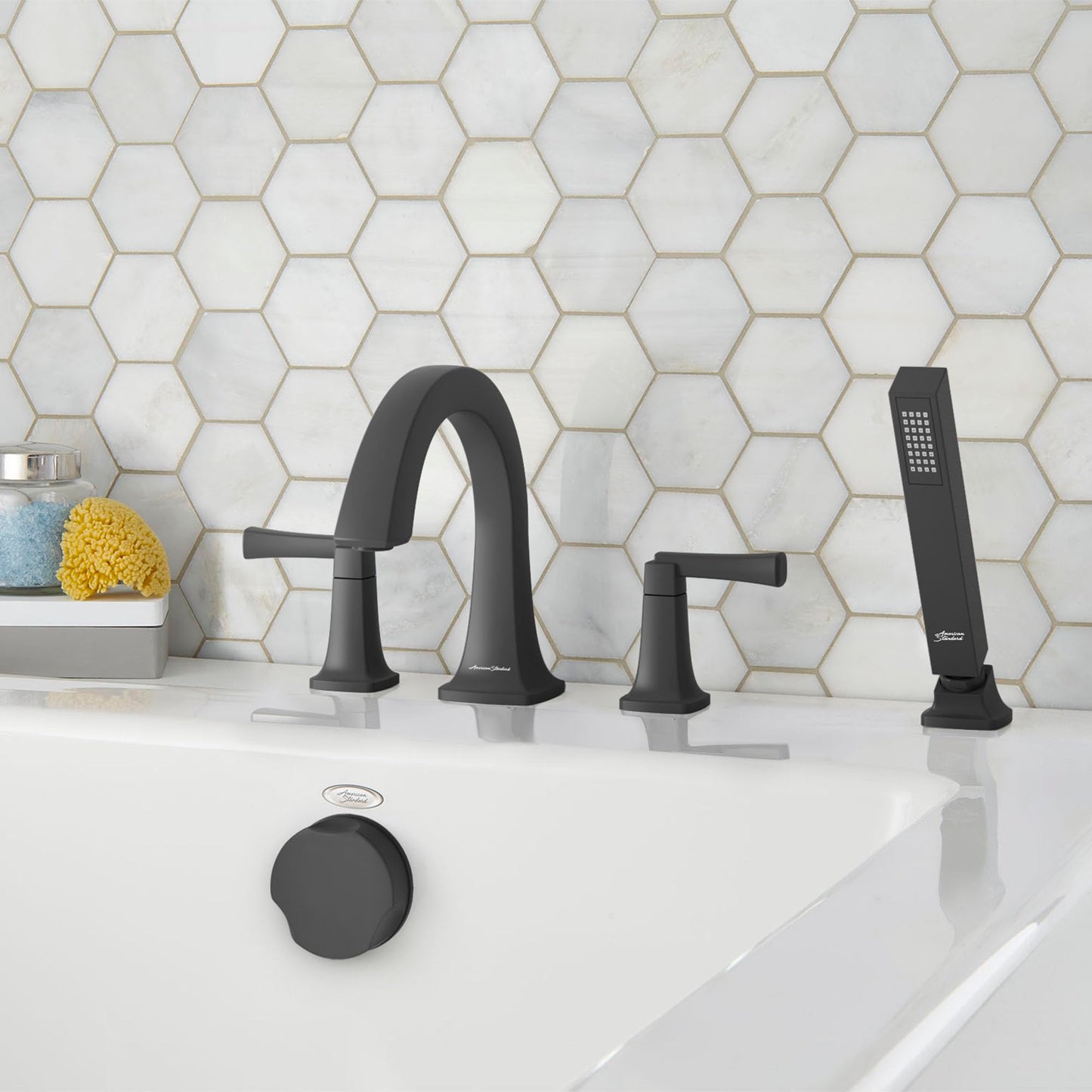 American Standard T353901.295 Townsend Roman Tub Faucet with Personal Shower for Flash Rough-in Valves, Brushed Nickel
