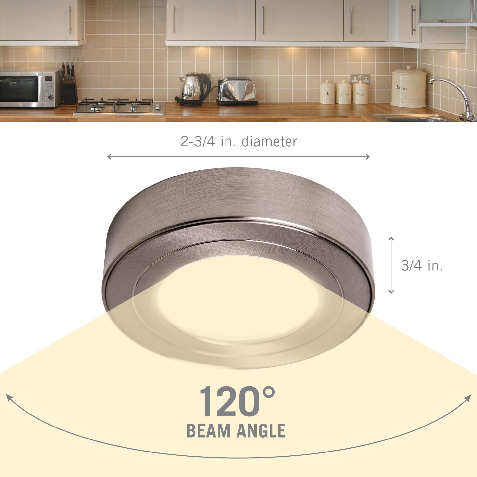 Armacost Lighting PureVue LED Puck Light, White, 5000K, 253412