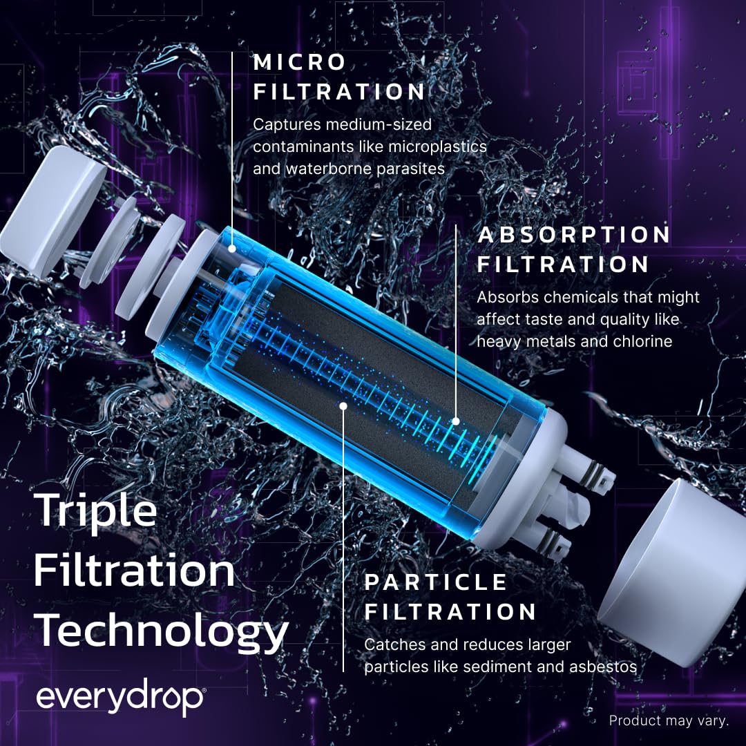 everydrop by Whirlpool Ice and Water Refrigerator Filter 1, EDR1RXD1, Single-Pack