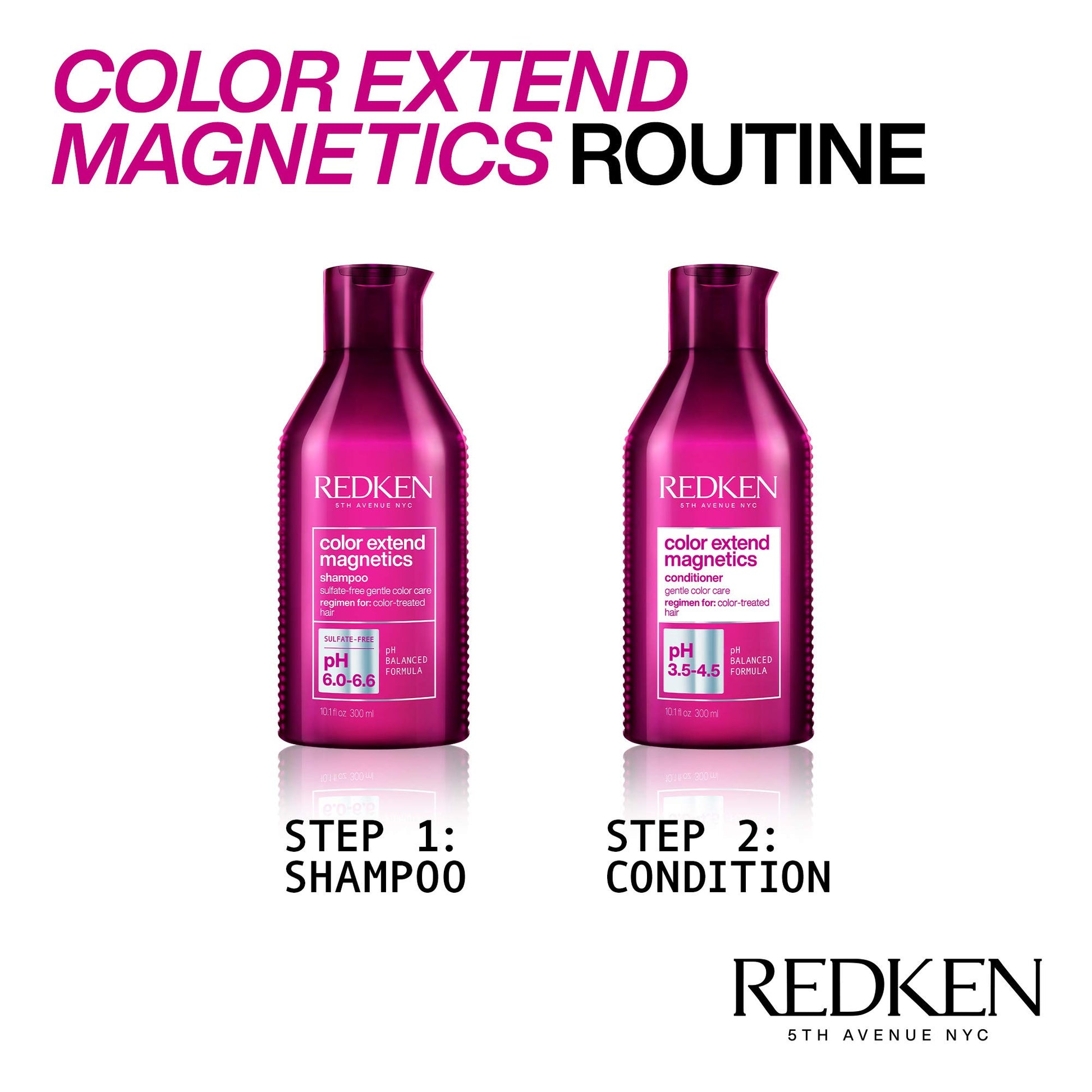 Redken Color Extend Magnetics Conditioner – For Color-Treated, 10.1 Fl Oz