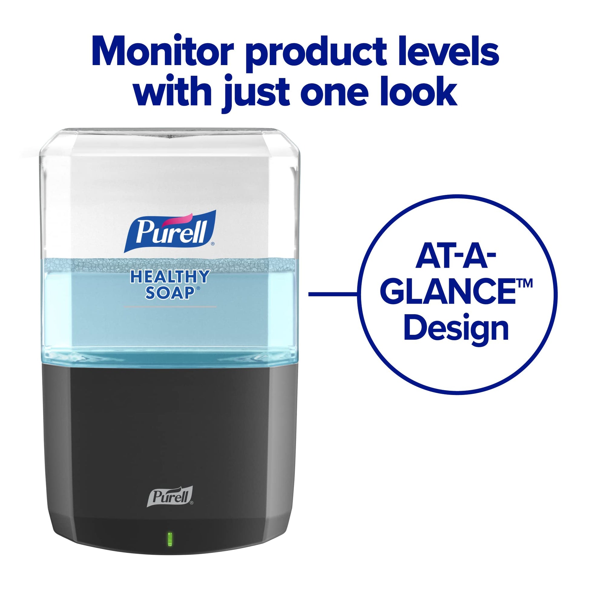 PURELL ES6 Automatic Wall-Mounted Hand Soap Dispenser, Graphite, Compatible with 1200 mL PURELL HEALTHY SOAP Refills (Pack of 1) - 6434-01 - Manufactured by GOJO, Inc.