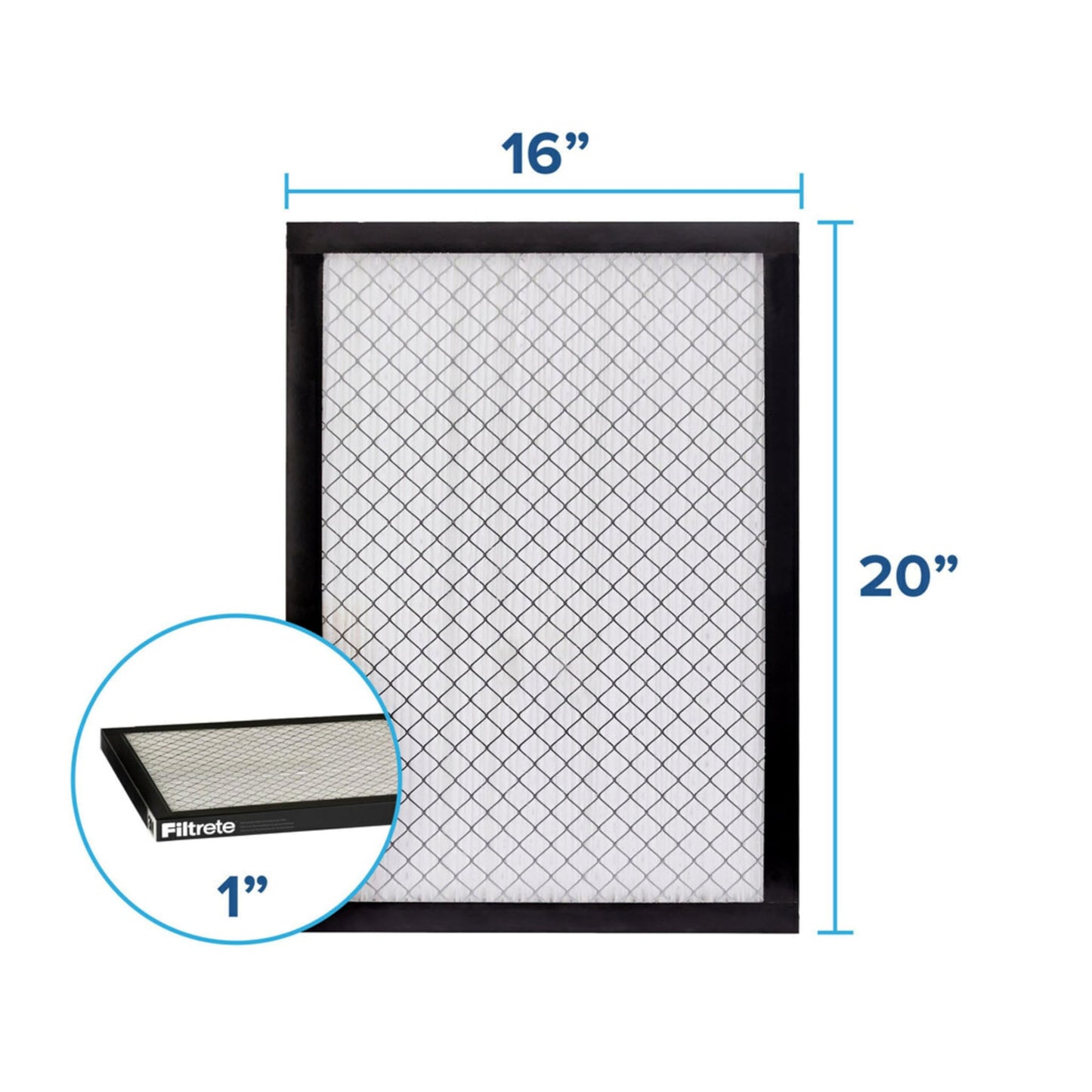 Filtrete 16x20x1 AC Furnace Air Filter, MERV 14, MPR 2500, High Performance Premium Allergen, Ultrafine Particles, Bacteria & Virus Filter, CERTIFIED Asthma & Allergy Friendly, 4-Pack
