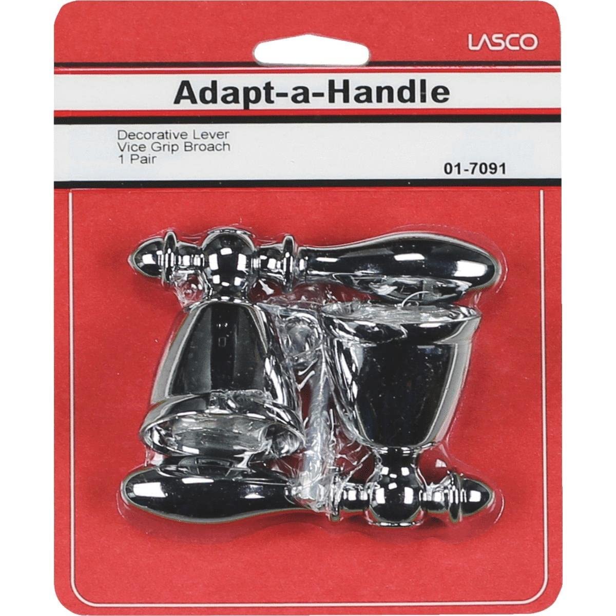 LASCO 01-7091 Old Style Chrome Plated Lever Hot and Cold Handles for Universal Brands