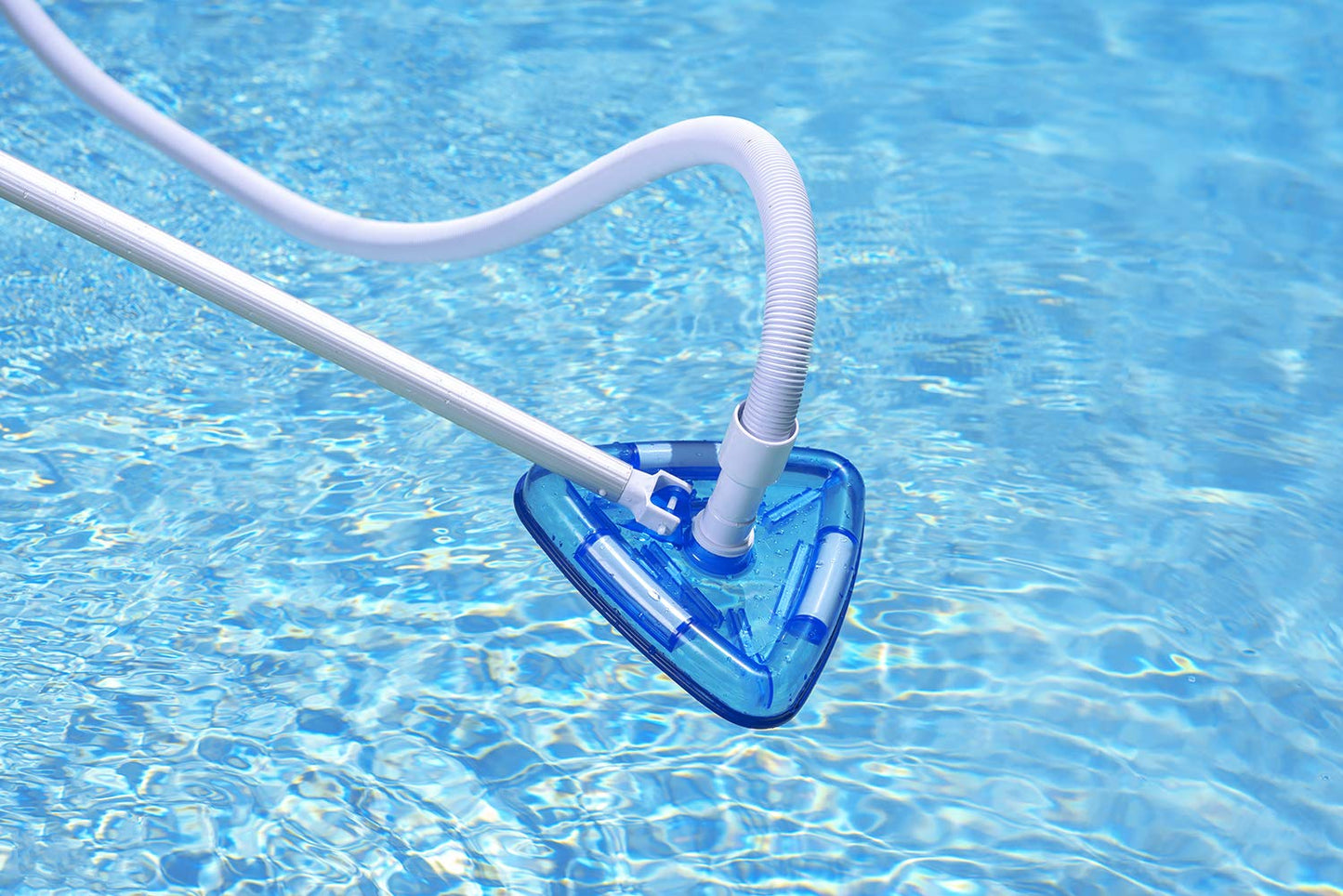 Poolmaster 27514 Clear View Transparent Weighted Triangle Vinyl Liner Swimming Pool Vacuum, Blue
