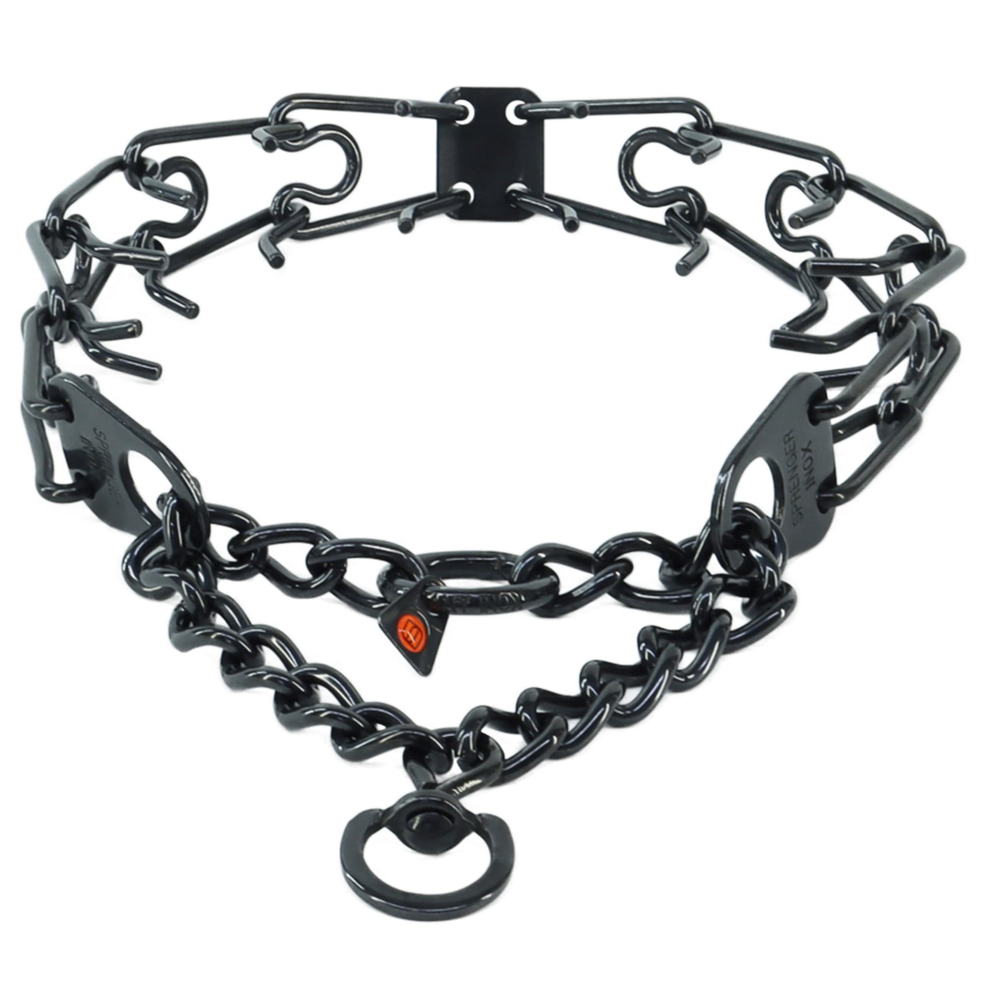 Herm Sprenger - Stainless Steel Ultra-Plus Prong Dog Training Collar - Black - 3.25 mm x 18" Neck Size; 22" Chain Length
