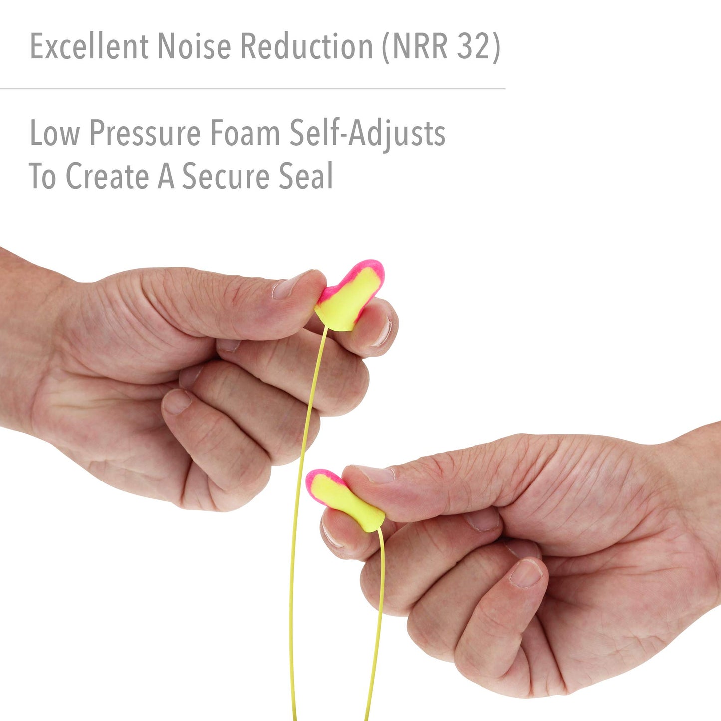 Howard Leight by Honeywell Laser Lite High Visibility Disposable Foam Earplugs, 100-Pairs, Pink/Yellow, LL-30
