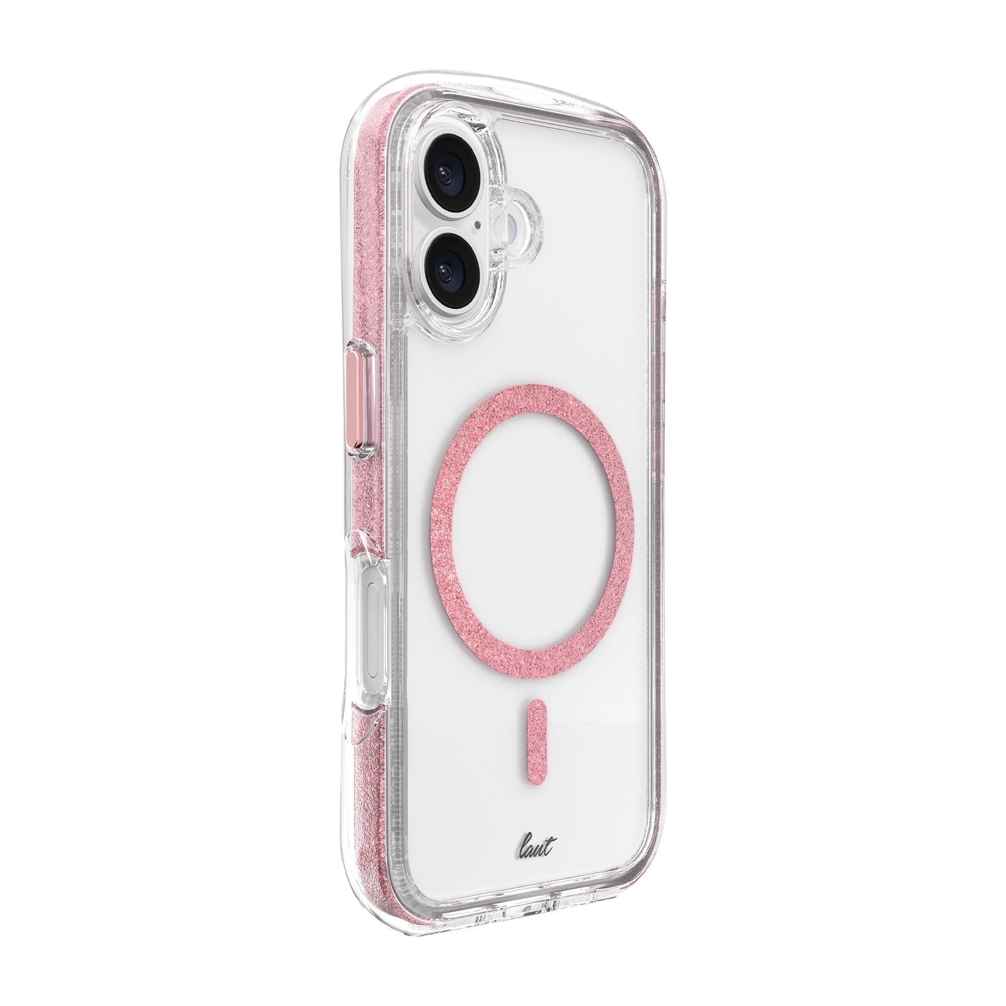 LAUT - AERO Sparkle case Compatible with iPhone 16 - Crystal Pink