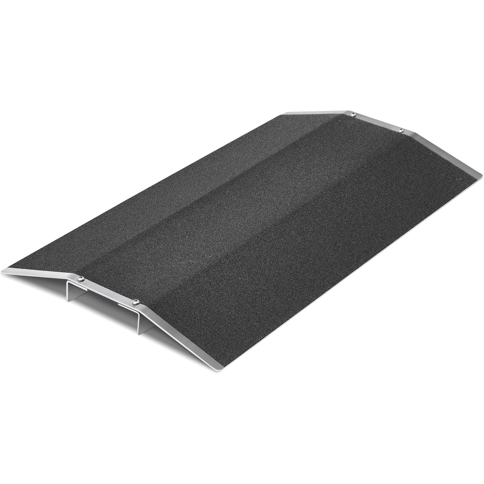 Yaocom Wheelchair Threshold Ramp 15.8 x 27.6 Inches Aluminum Alloy Bridge Ramp 600lbs with Detachable Supports Non Slip Safety Surface Door Ramps for Wheelchairs Stairs Vans Steps Doorway Driveways