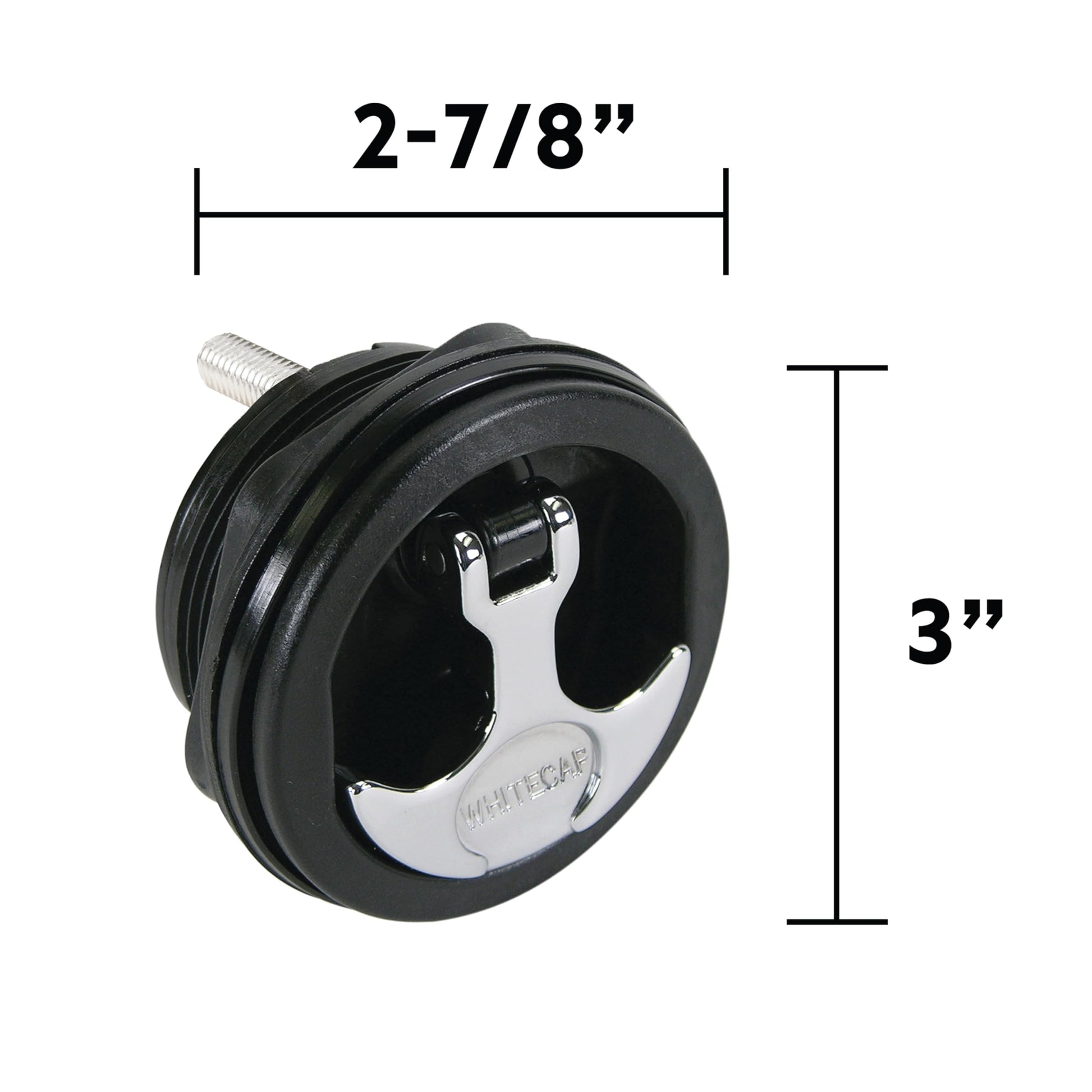 Whitecap S-0230BC T-Handle Latch - Non-Locking , Black