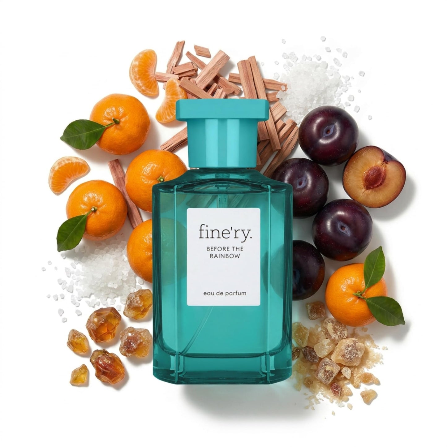 Fine'ry Sea Salt & Bergamot Eau de Parfum – Before the Rainbow Long-Lasting Perfume for Women & Men - Salty Air, Bergamot, Tree Moss - Fresh, Clean Scent, Full Size Hair & Body Gift for Her (60mL)