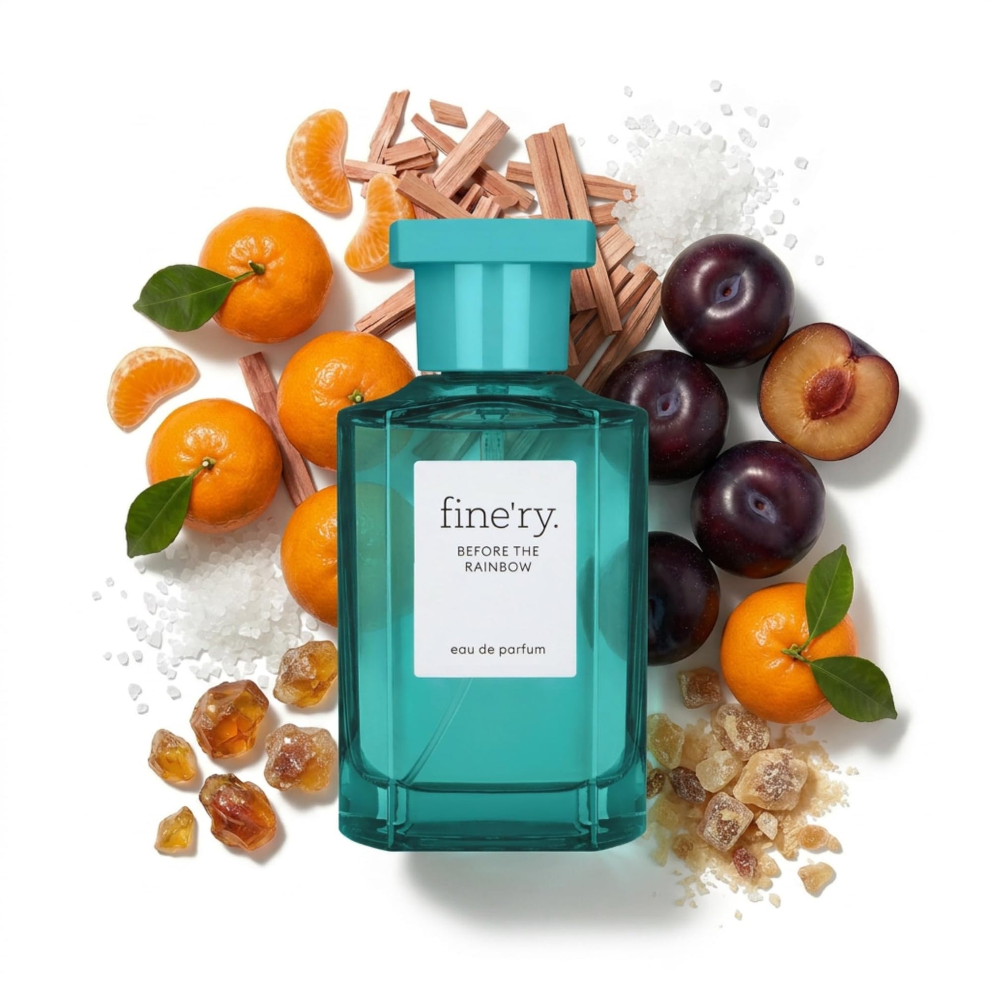 Fine'ry Sea Salt & Bergamot Eau de Parfum – Before the Rainbow Long-Lasting Perfume for Women & Men - Salty Air, Bergamot, Tree Moss - Fresh, Clean Scent, Full Size Hair & Body Gift for Her (60mL)