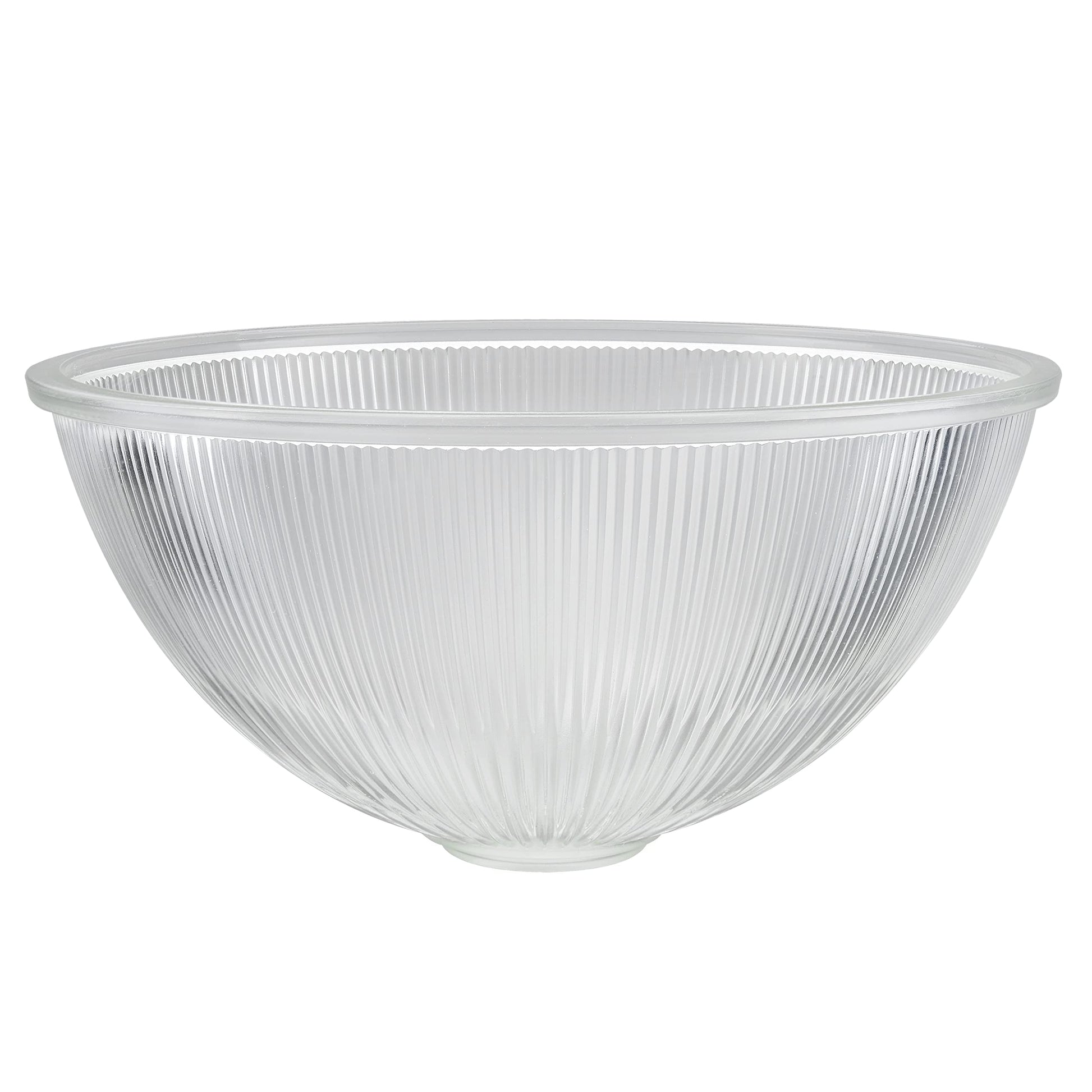 Aspen Creative 25309-60-1, Clear Glass Shade for Medium Base Socket Torchiere Lamp, Swag Lamp and Pendant, 14-7/8" Diameter x 7-1/4" Height