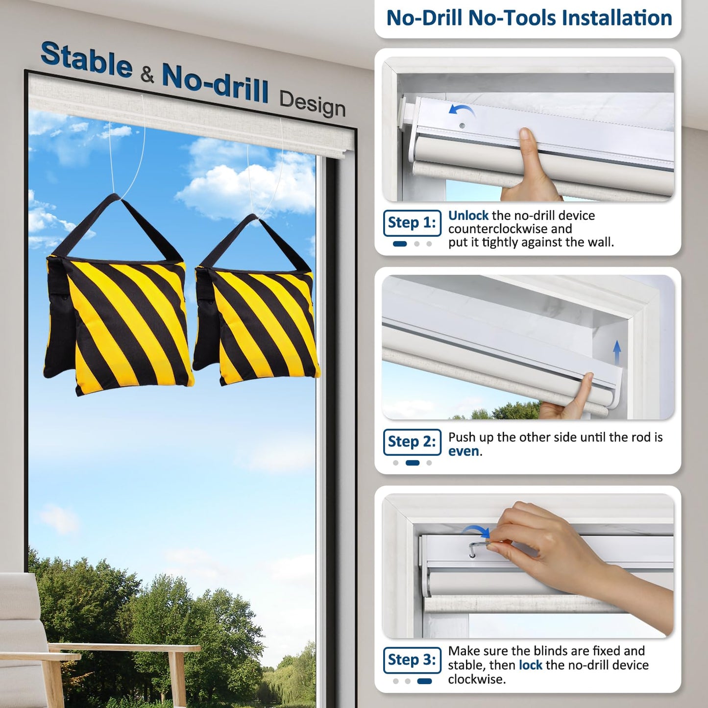 MANSNIX Smart Motorized Blinds with Remote, Cordless No-Drill Automatic Roller Shades, Blackout Electric Blind for Windows, Linen Stone, 35.5 x 72