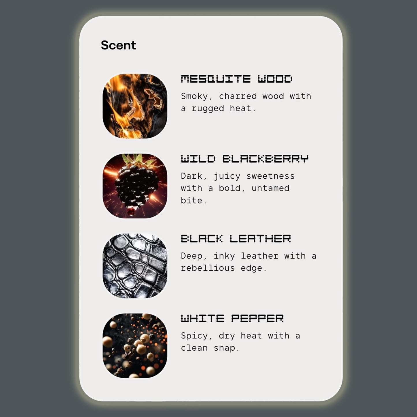 Hawthorne Studded Smoke Mens Cologne. Leather Cologne for Men with Mesquite Wood, Campfire Smoke & Wild Blackberry. Bold, Long Lasting Fragrance with Parfum Concentration. 50 mL - 1.7 Fl. Oz.