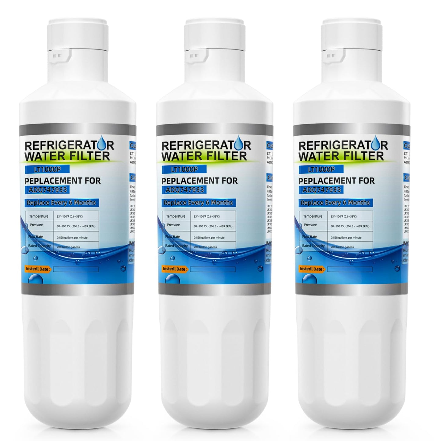 Water Filter Replacement for LG LT1000P ADQ747935