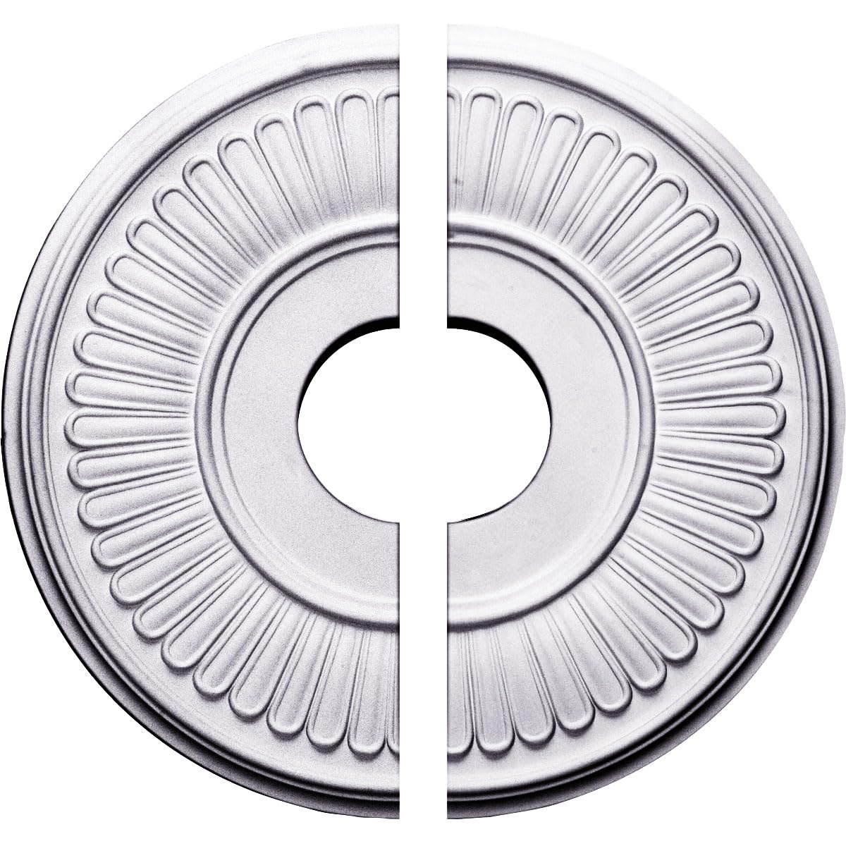 Ekena Millwork CM15BE2 15 3/4"OD x 3 7/8"ID x 3/4"P Berkshire Ceiling Medallion, Fits Canopies up to 7", 2 Piece