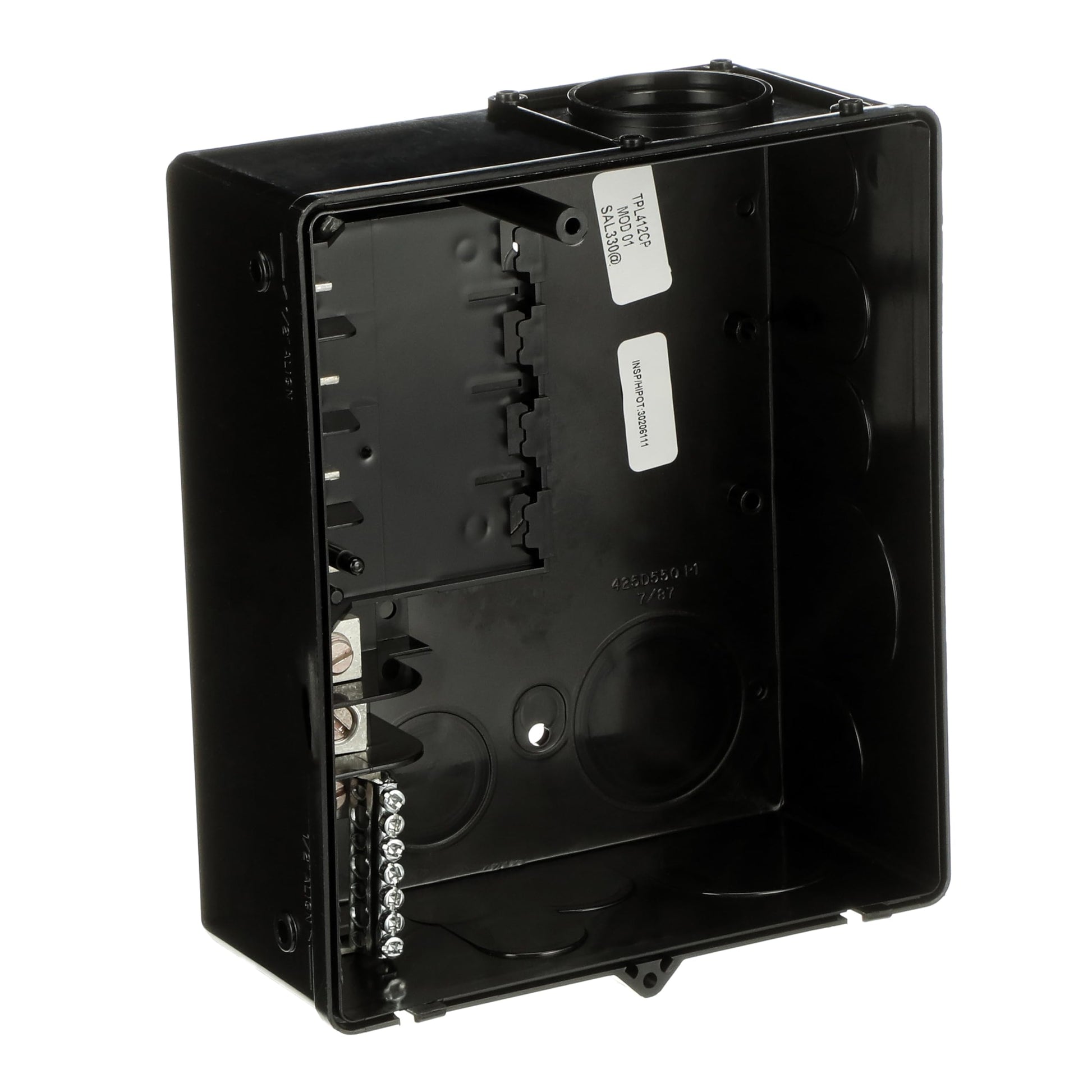 ABB TPL412CP 125A Main Lug Load Center Thermo Plastic • 4-Space 8-Circuit Indoor Convertible Main Lug Load Center • Combination Cover for Flush Or Surface Mount • 125 Amp Load Center