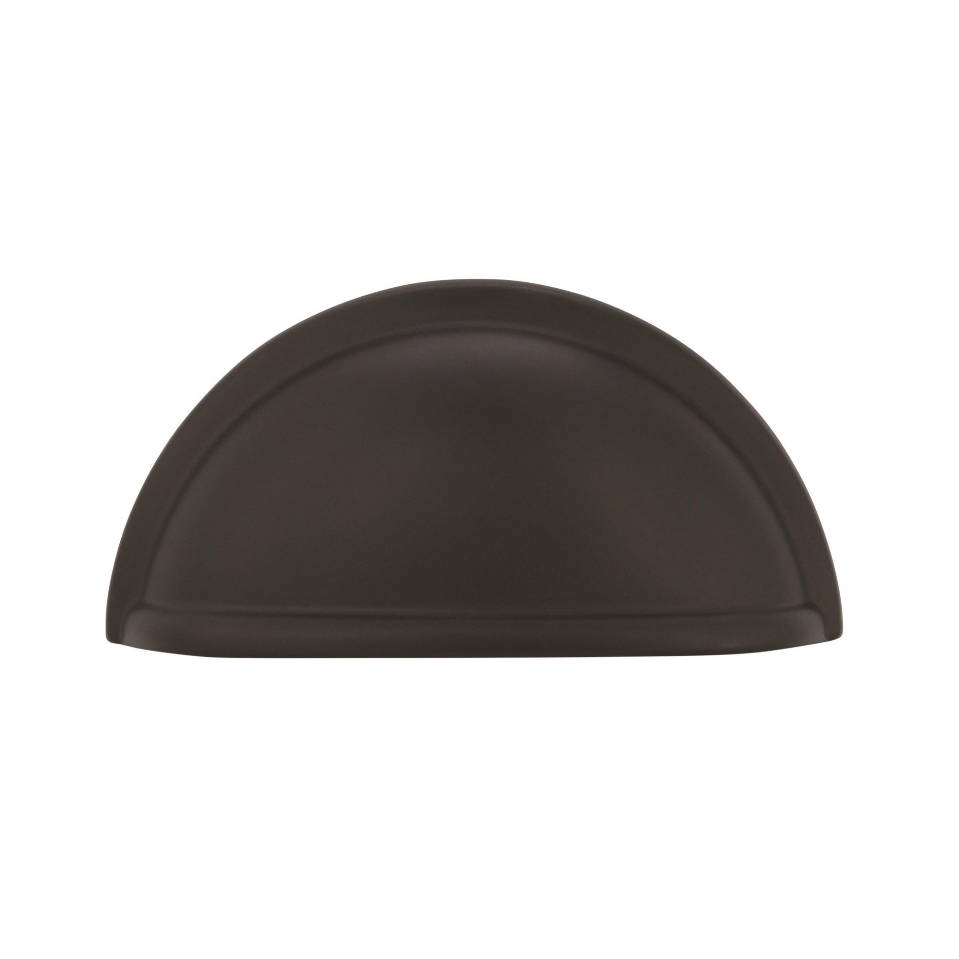 Amerock | Cabinet Cup Pull | Matte Black | 3 inch (76 mm) Center-to-Center | Cup Pulls | 1 Pack | Drawer Pull | Drawer Handle | Cabinet Hardware