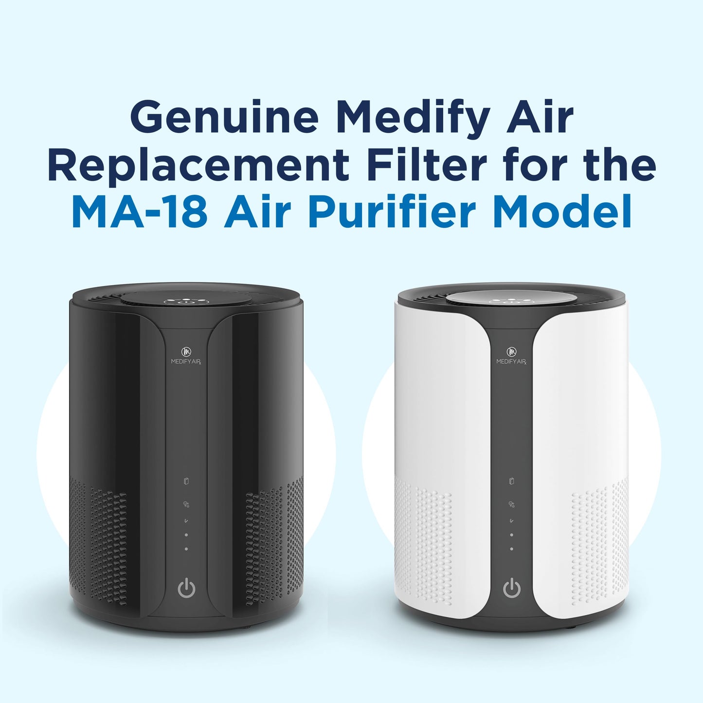 Medify MA-22 Air Purifier with True HEPA H13 Filter | 555 ft² Coverage in 1hr for Allergens, Smoke, Wildfires, Dust, Odors, Pollen, Pet Dander | Quiet 99.9% Removal to 0.1 Microns | Black, 2-Pack
