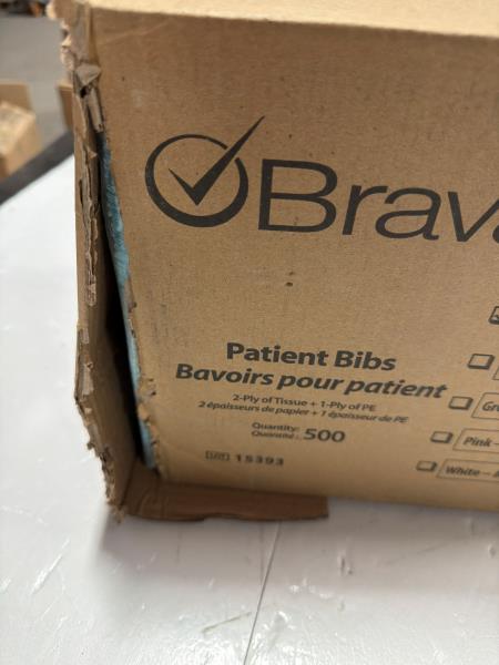 Braval Patient Bibs 500 Count Case