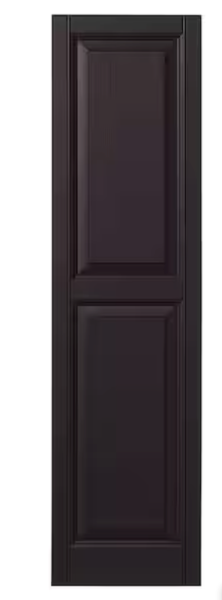 Ply Gem Shutters and Accents VINRP1547 IJ Raised Panel Shutter, 47" x 15", Dark Berry
