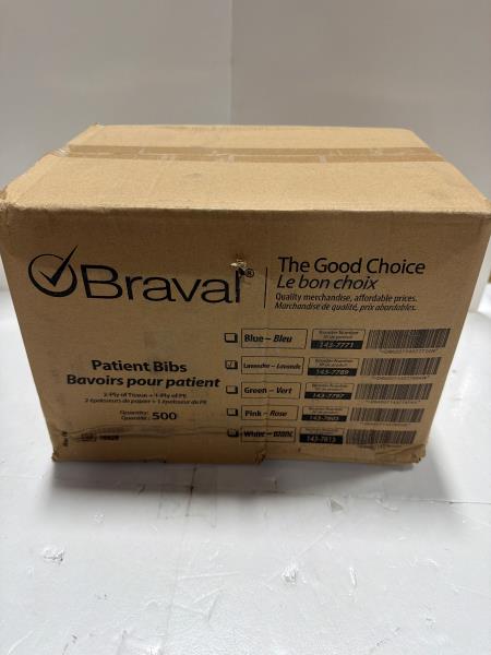Braval Patient Bibs 500 Count Case