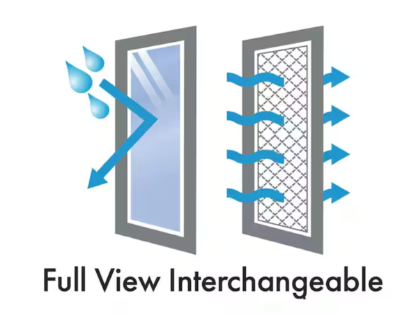 Andersen 3000 Series 36 in. White Fullview Easy Install Storm Door