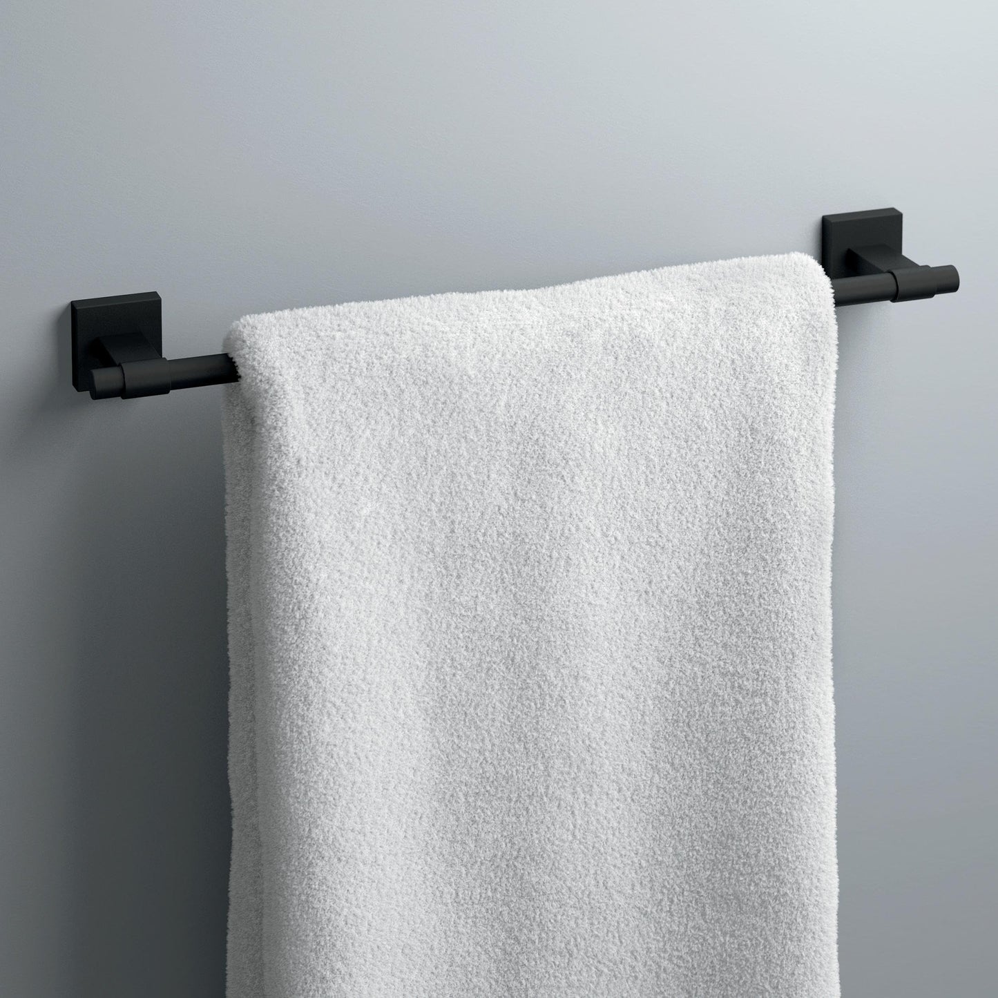 Franklin Brass Maxted (1-Pack) 18" Towel Rack for Bathroom, Matte Black Towel Bar for Bathroom Wall Kitchen Towel Holder Rod Wall Mounted Bathroom Accessories MAX18-FB