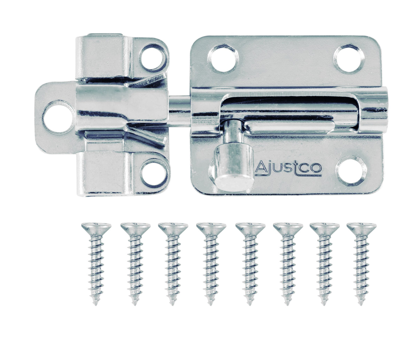 Ajustlock 203 Adjustable Zinc-Plated Steel Barrel Bolt Lock, 2.5", Set of 9 Pieces