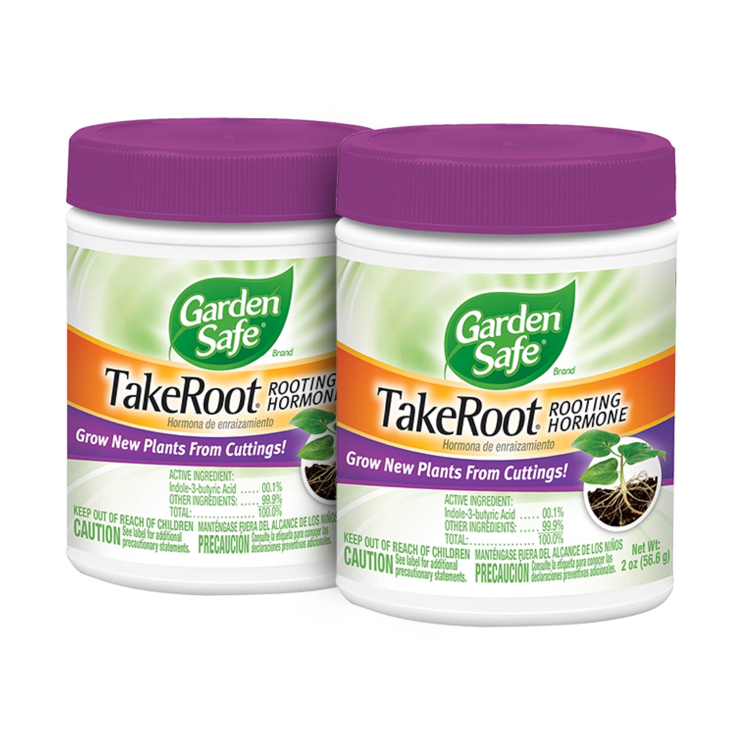 Garden Safe Brand TakeRoot Rooting Hormone, 2 Count, Powder Helps Grow New Plants from Cuttings Including Most Home, Garden and Greenhouse Varieties, 2 Pack