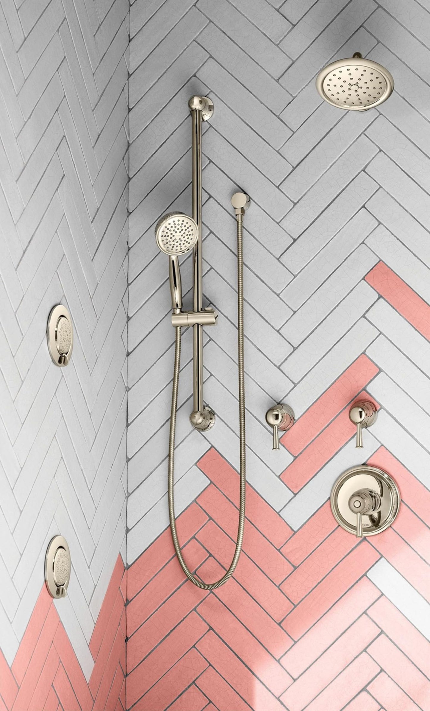 Moen Belfield Polished Nickel Shower Arm and Flange, 177171NL