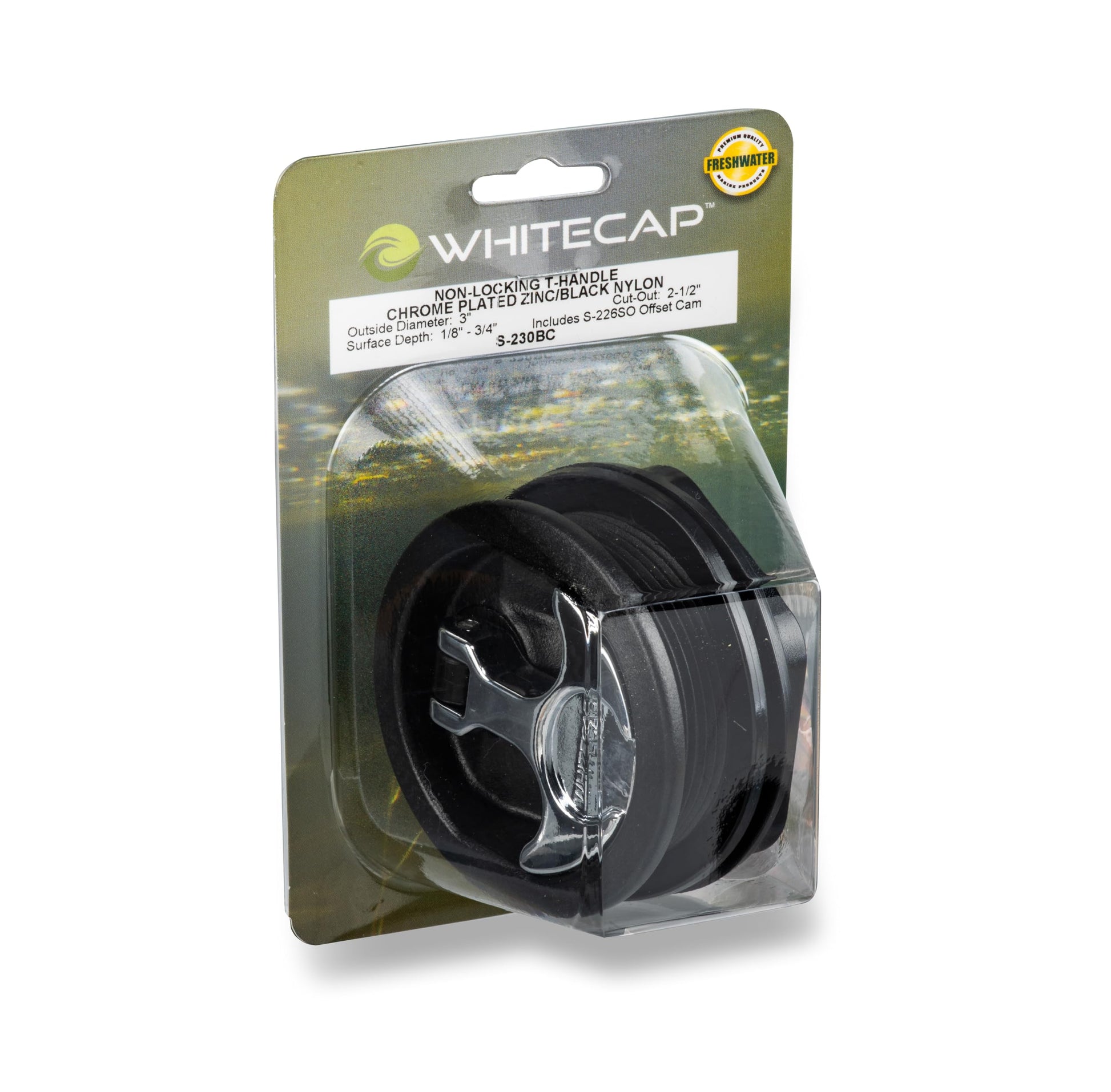 Whitecap S-0230BC T-Handle Latch - Non-Locking , Black