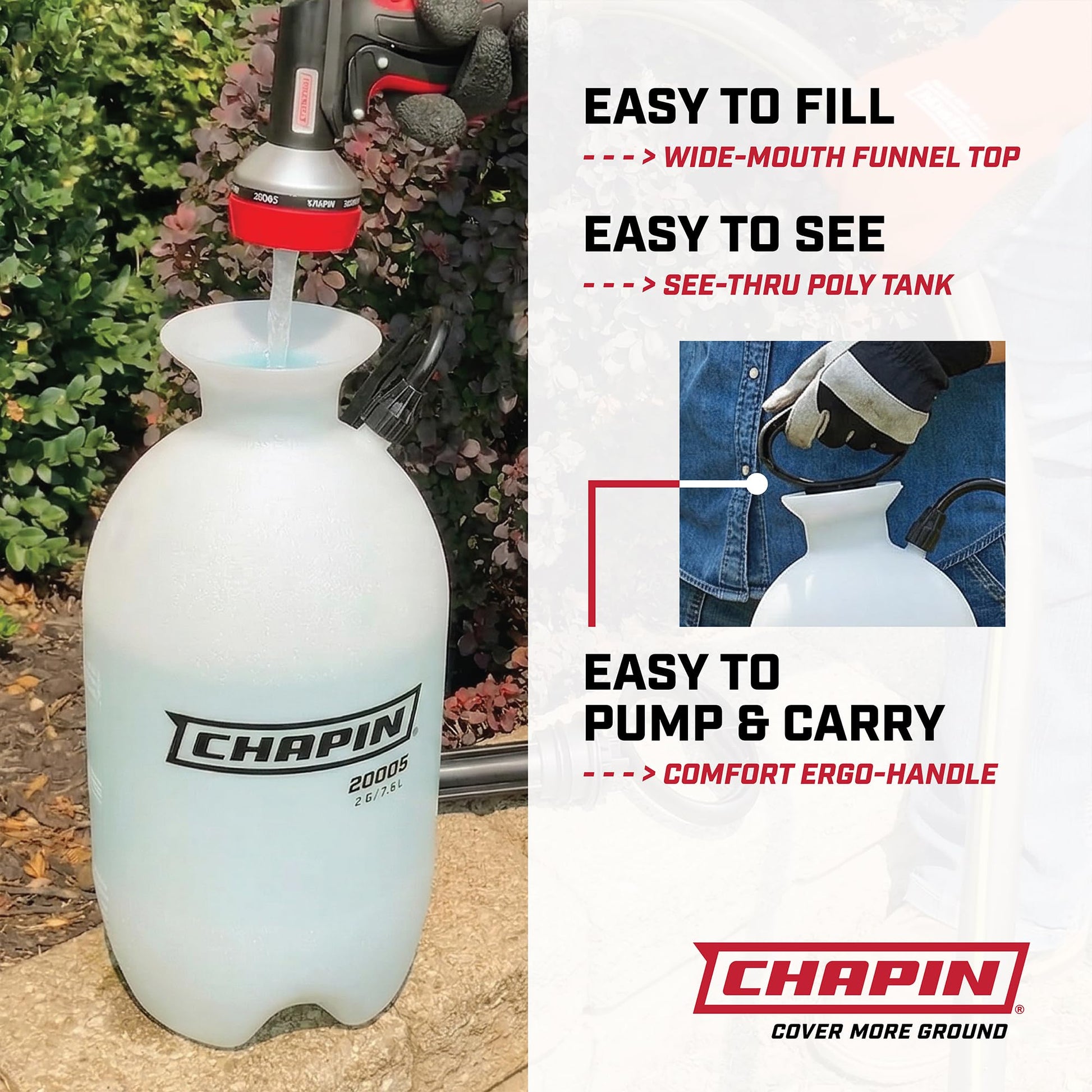 Chapin 3-Gallon Pump Sprayer, Multi-Use for Home & Garden