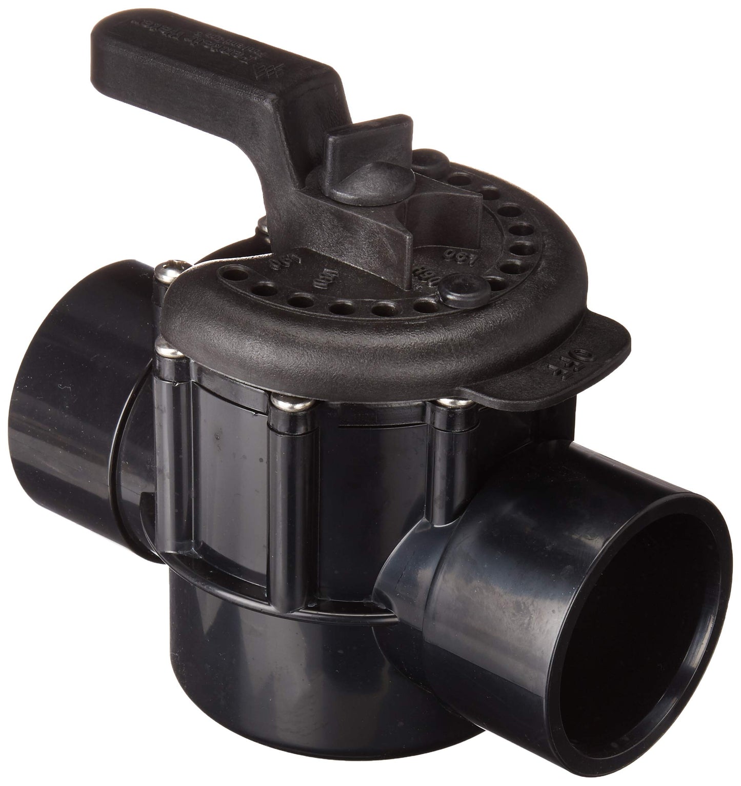 Pentair 263027 Stainless Steel Grey/Black Diverter Valve 2Way 2Inch (21/2Inch Slip Outside), CPVC, Grey/Black