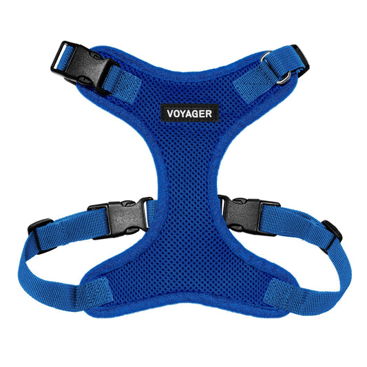 Voyager Step-in Pet Harness - All Weather Mesh, Adjustable Step in Harness for Cats and Dogs by Best Pet Supplies - Royal Blue, L