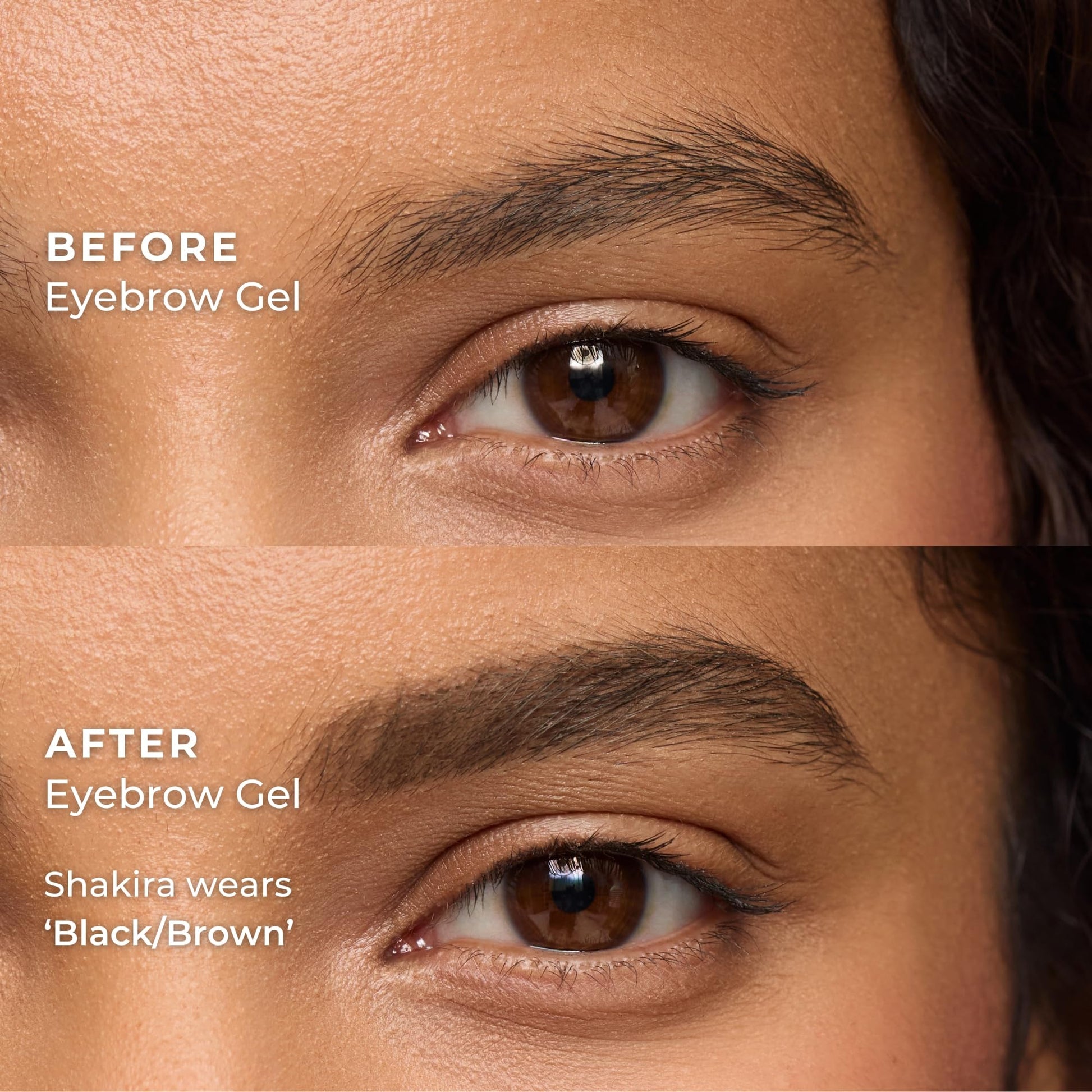WUNDERBROW Eyebrow Gel, Waterproof, Smudgeproof, Long Lasting, Shade: Black/Brown, Vegan and Cruelty-Free