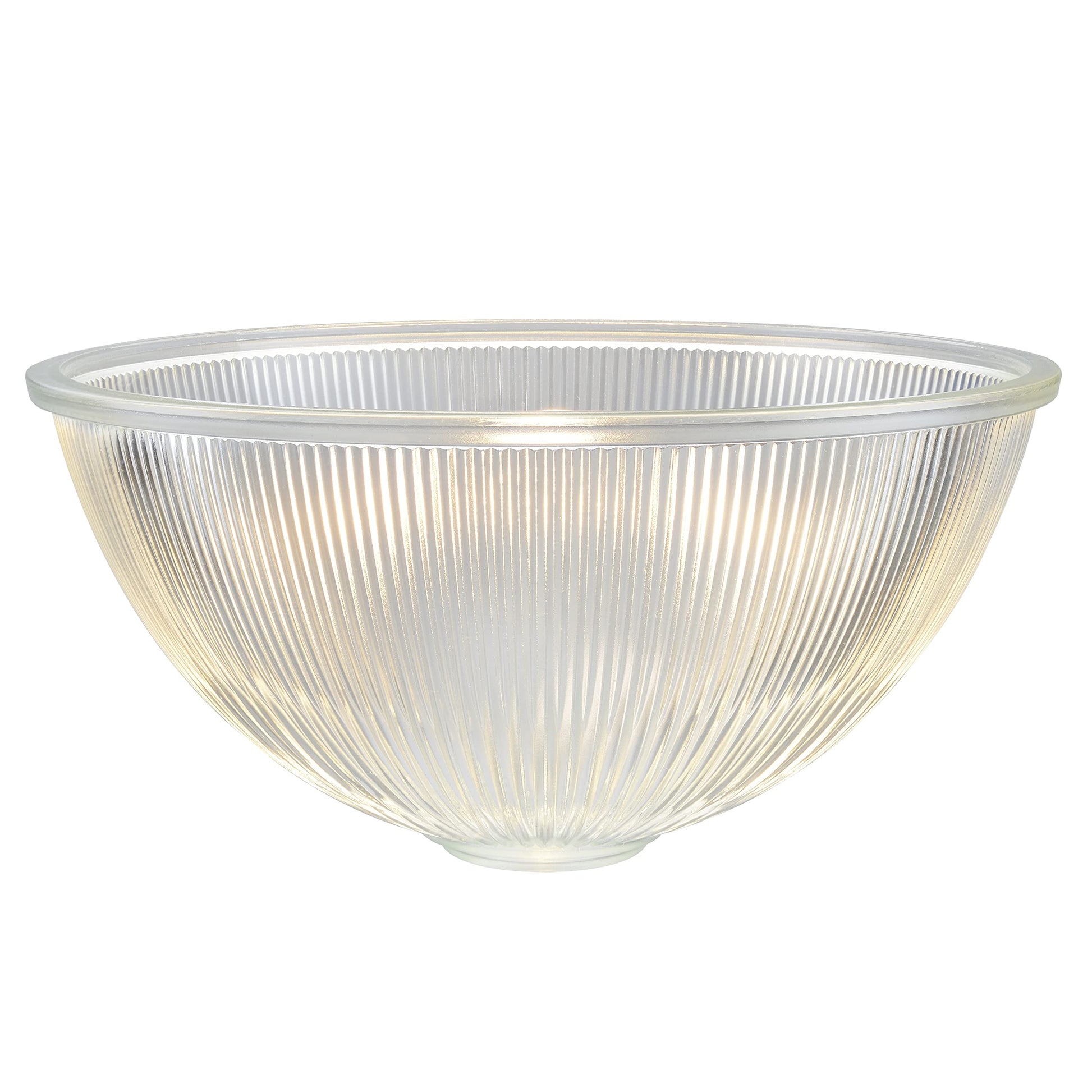 Aspen Creative 25309-60-1, Clear Glass Shade for Medium Base Socket Torchiere Lamp, Swag Lamp and Pendant, 14-7/8" Diameter x 7-1/4" Height