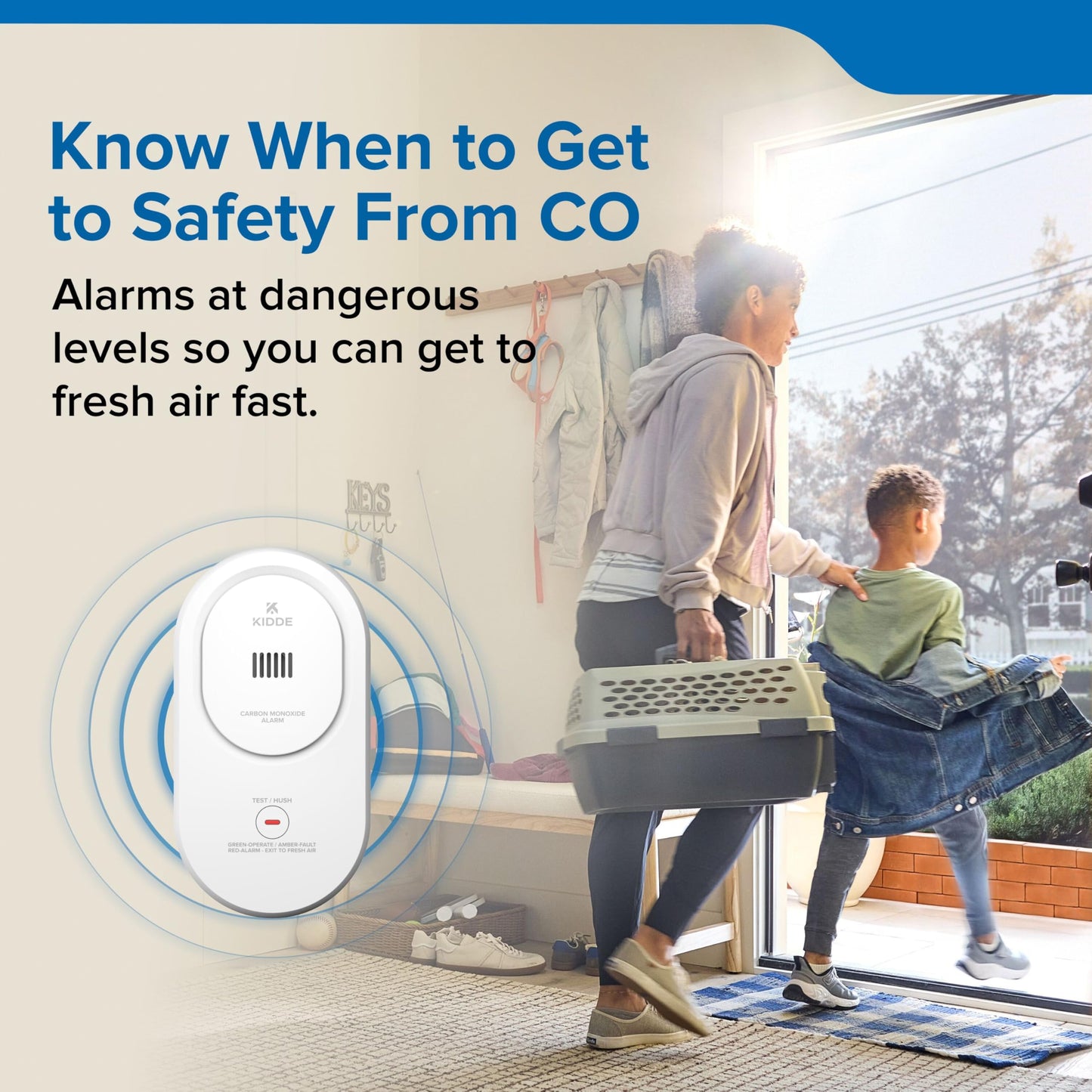 Kidde Carbon Monoxide Detector, Plug-in Carbon Monoxide Detector with AA Battery Backup, 85 dB Alarm, Rotating Plug, LED Status Light Indicators, 5th Edition, COP