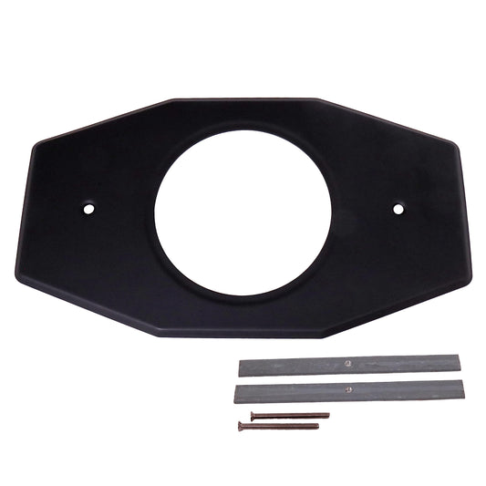 Westbrass A502-62 One-Hole Remodel Cover Plate for Moen and Delta Bathtub and Shower Valves, Matte Black