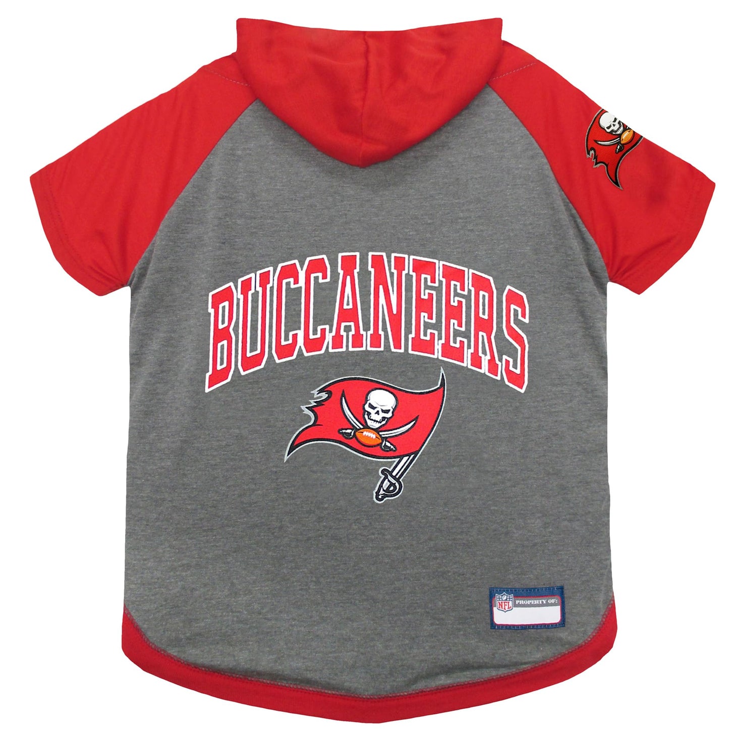 Pets First TBB-4044-MD NFL Tampa Bay Buccaneers Hoodie for Dogs & Cats. | NFL Football Licensed Dog Hoody Tee Shirt, Medium| Sports Hoody T-Shirt for Pets | Licensed Sporty Dog Shirt.