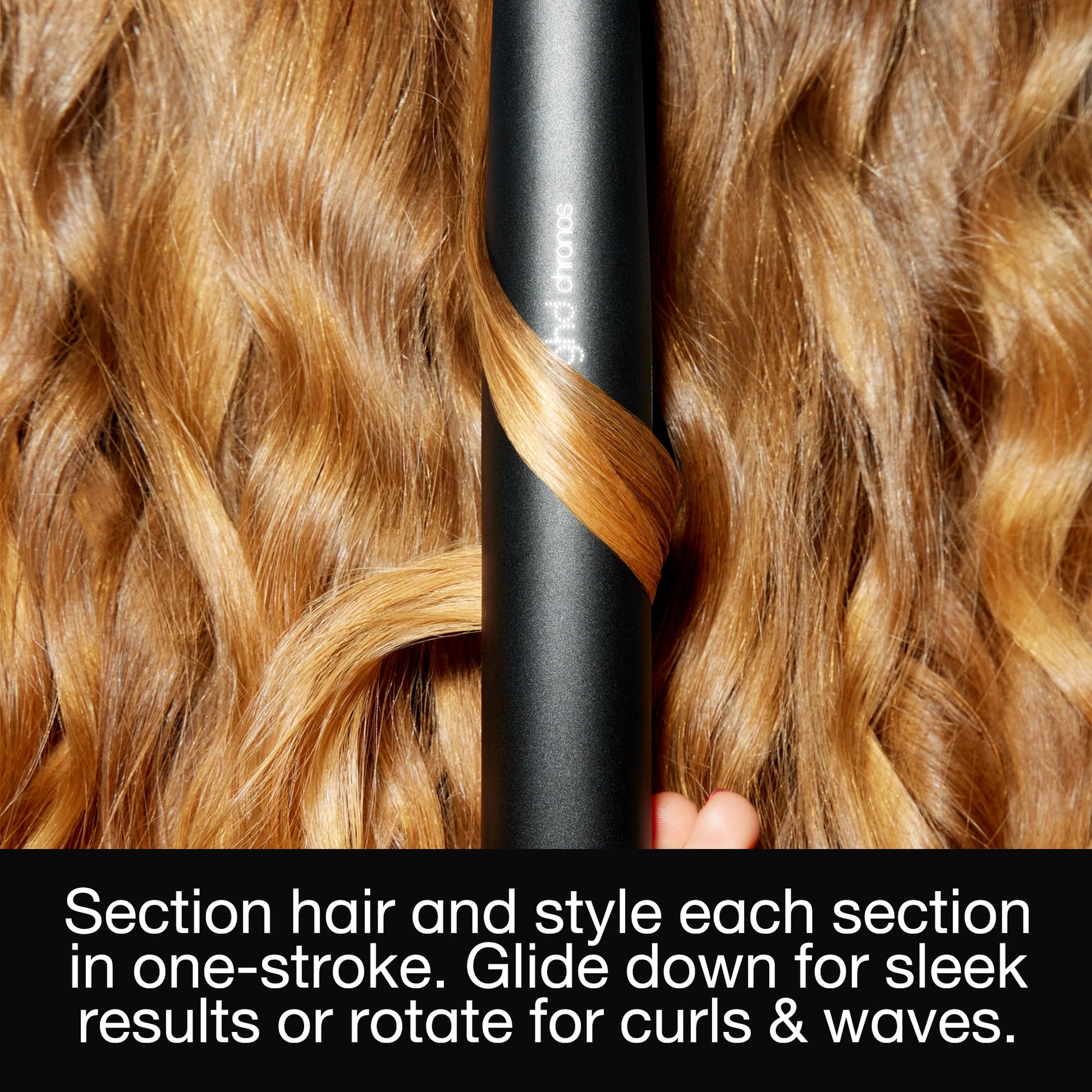 ghd Chronos Styler Smart Flat Iron Hair Straightener, Black