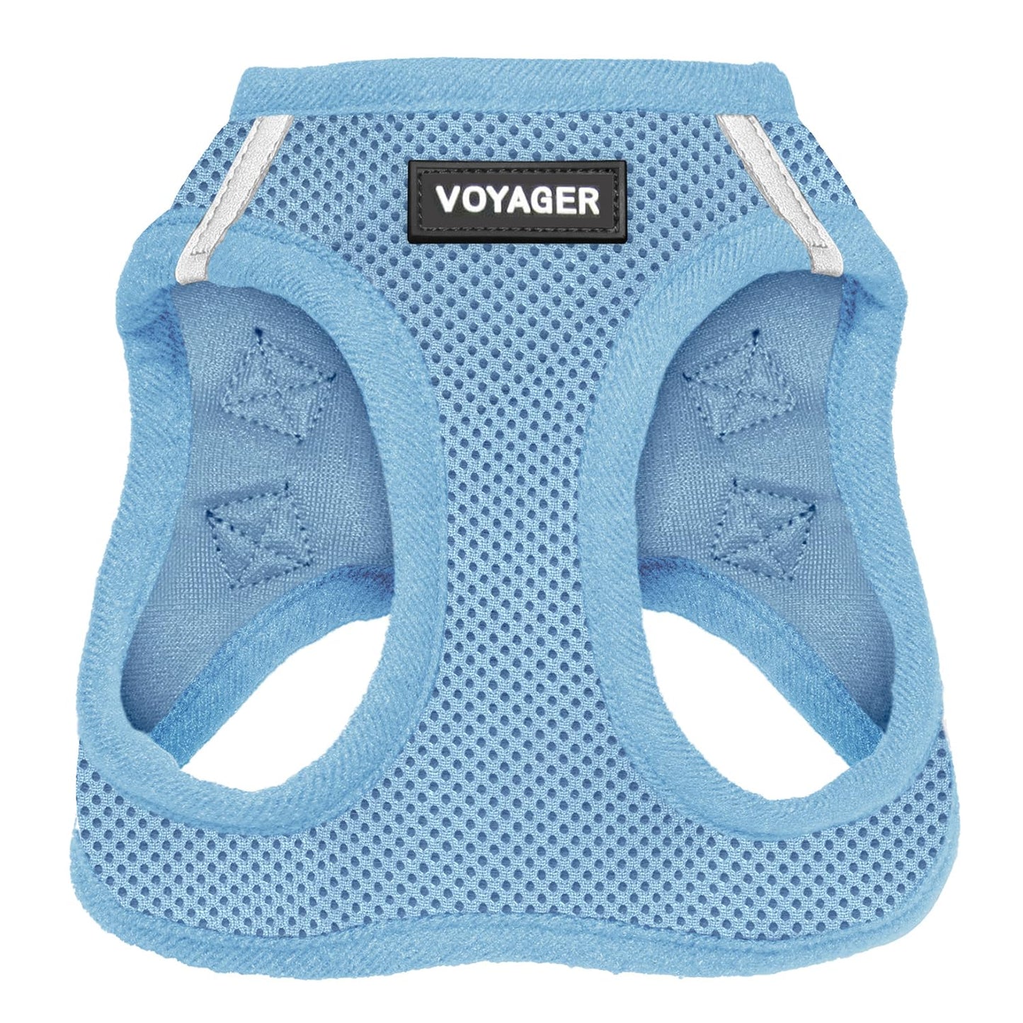 Best Pet Supplies Voyager Step-in Air Harness - All Weather Mesh, Reflective, No Pull Harness for Dogs, Cats - Secure with Hook & Loop Fastener, Buckle, Double D-Rings - Baby Blue, XL